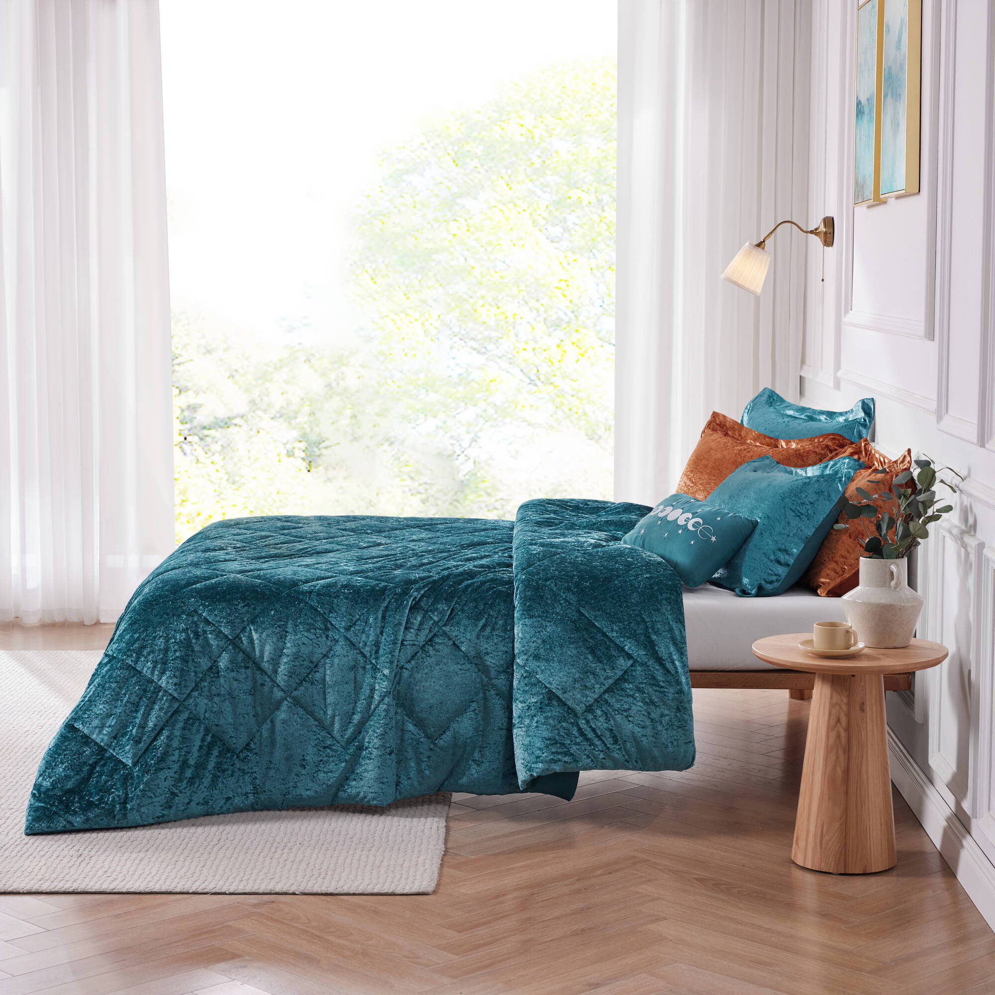 Felicia - King Comforter Set - Teal