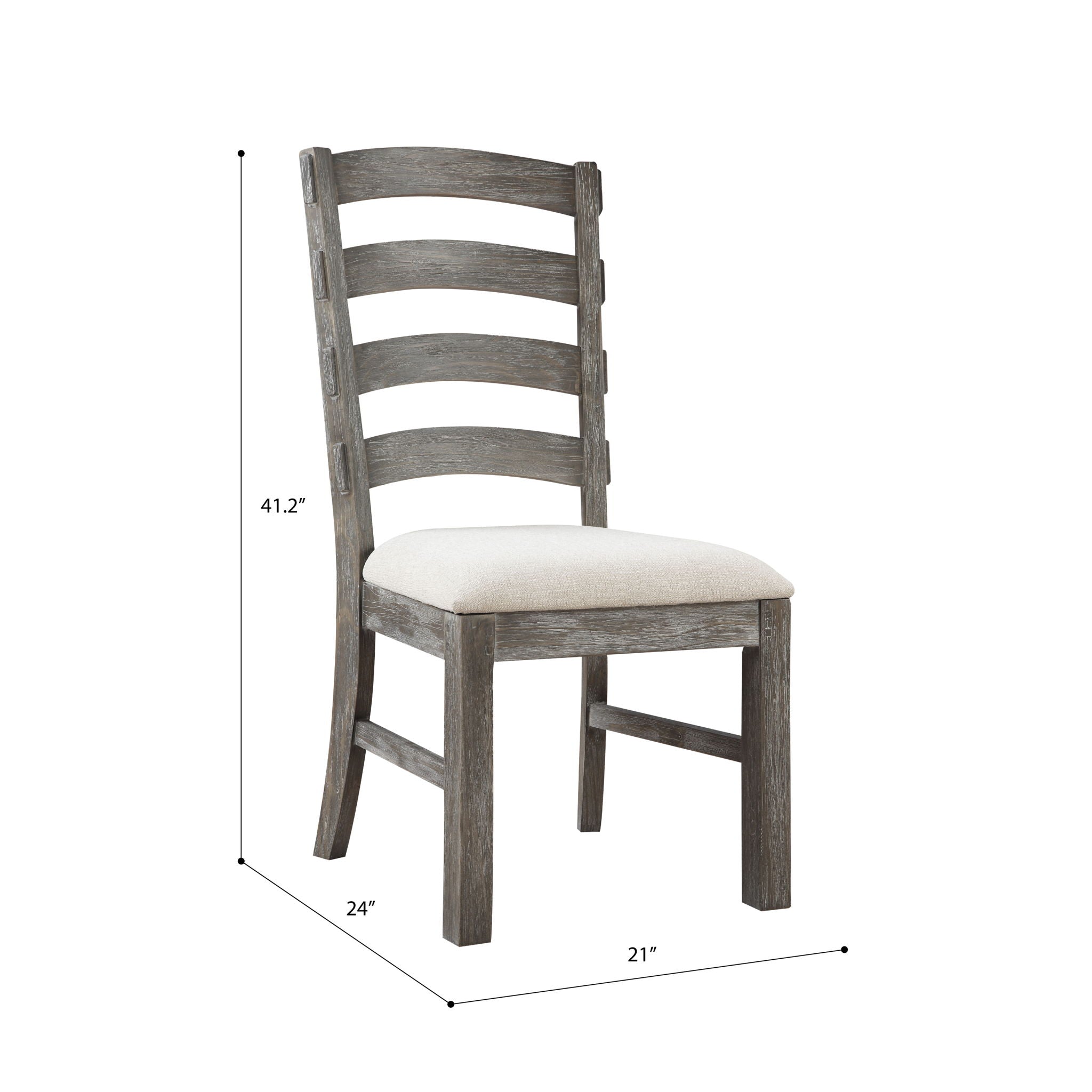 Upholstered Dining Chairs (Set of 2) - Brown - Wood