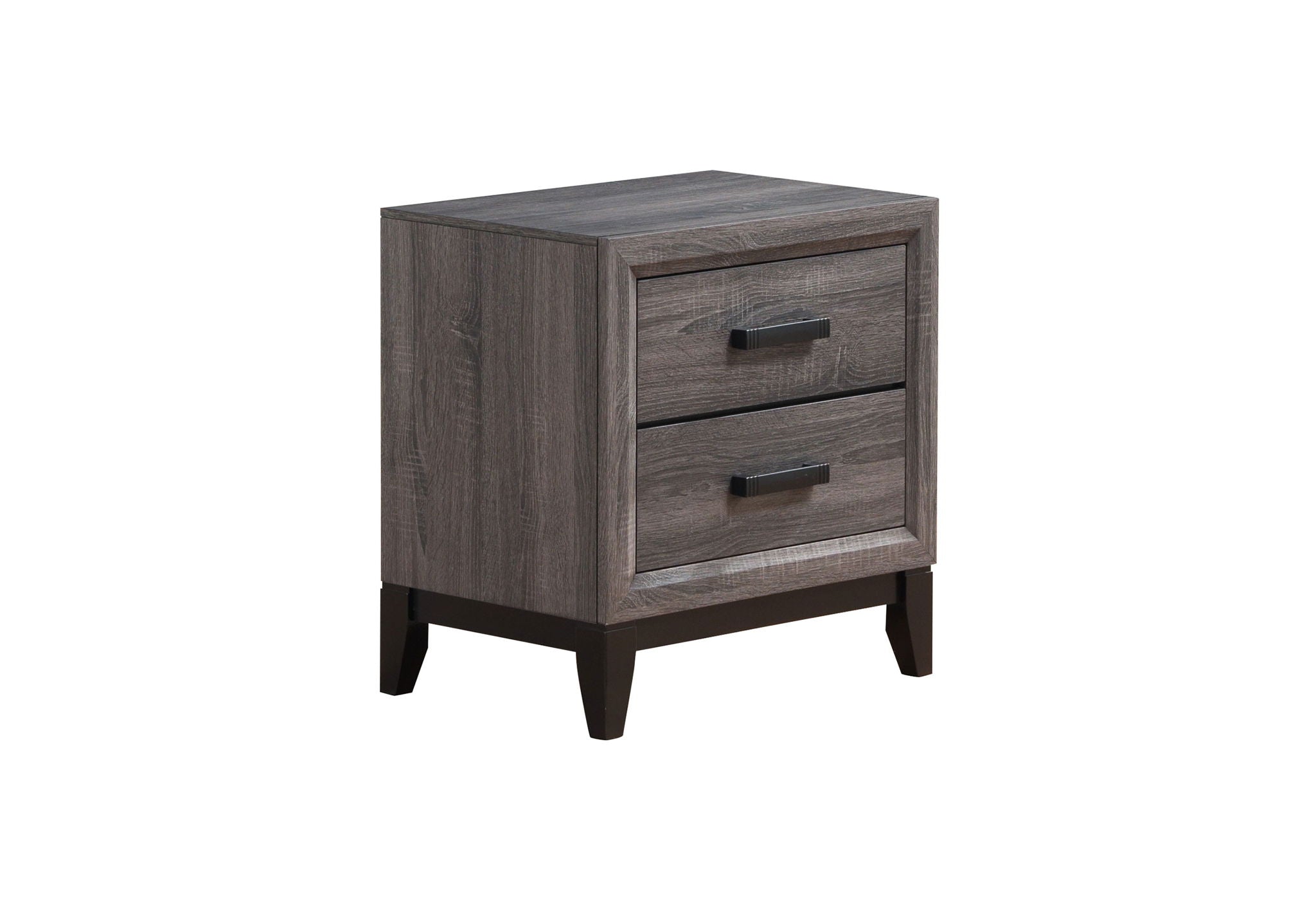 Kate - 4 Piece Full Bedroom Set (Bed, Dresser, Mirror, Nightstand) - Foil Gray