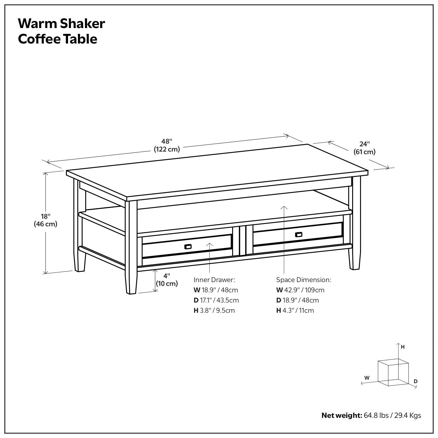 Warm Shaker - Handcrafted Table