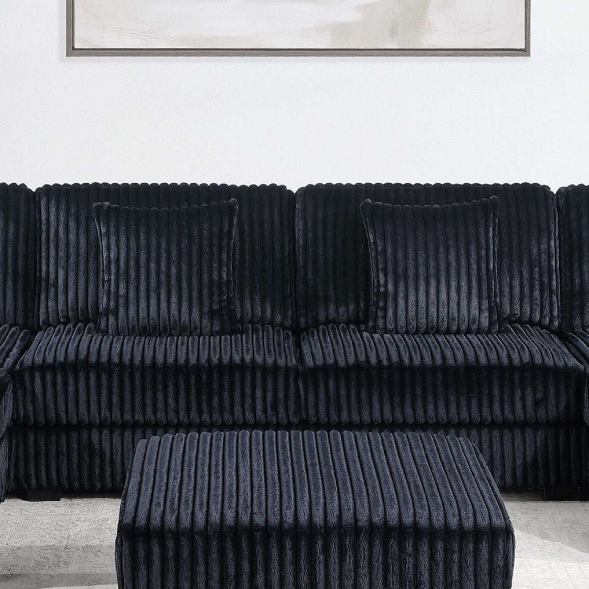 Armless Chair With Pillow, Living Room Furniture
