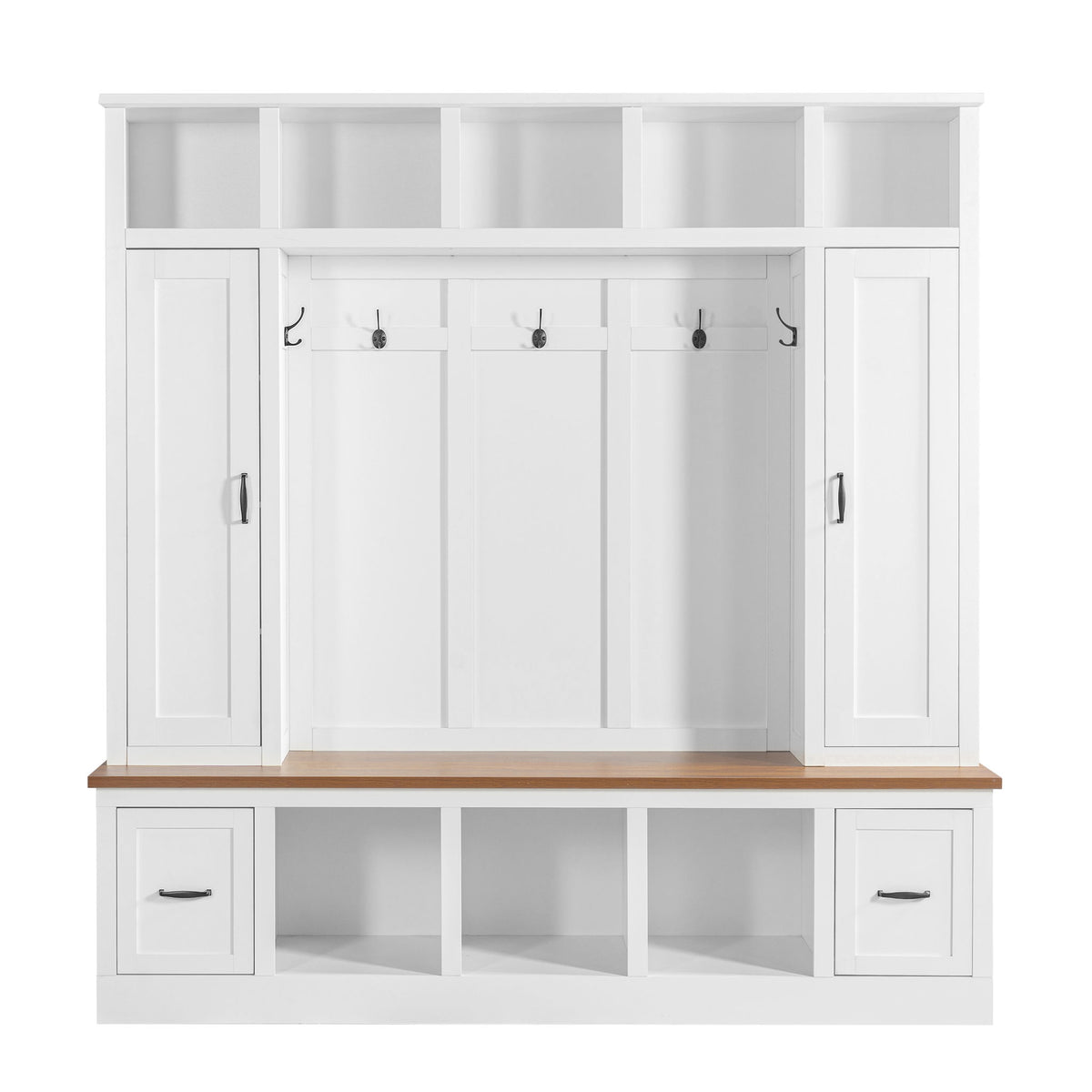 Hall Tree With Storage Bench, Entryway Coat Rack With Hooks