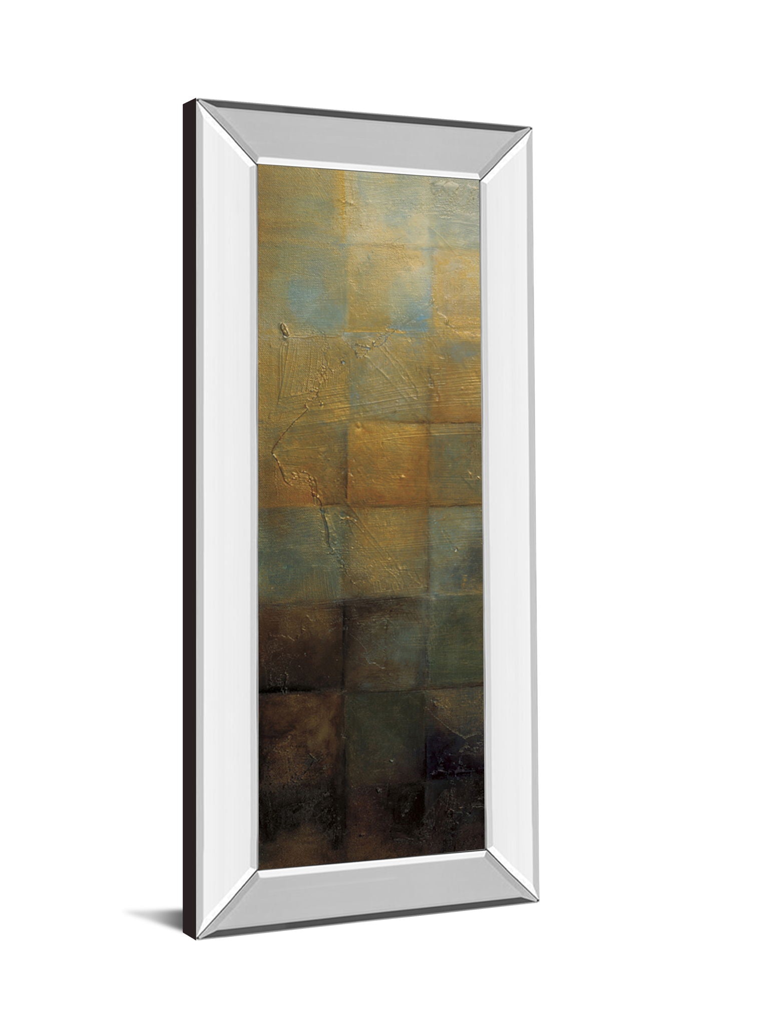 Modra I By Pasion - Mirror Framed Print Wall Art - Light Brown