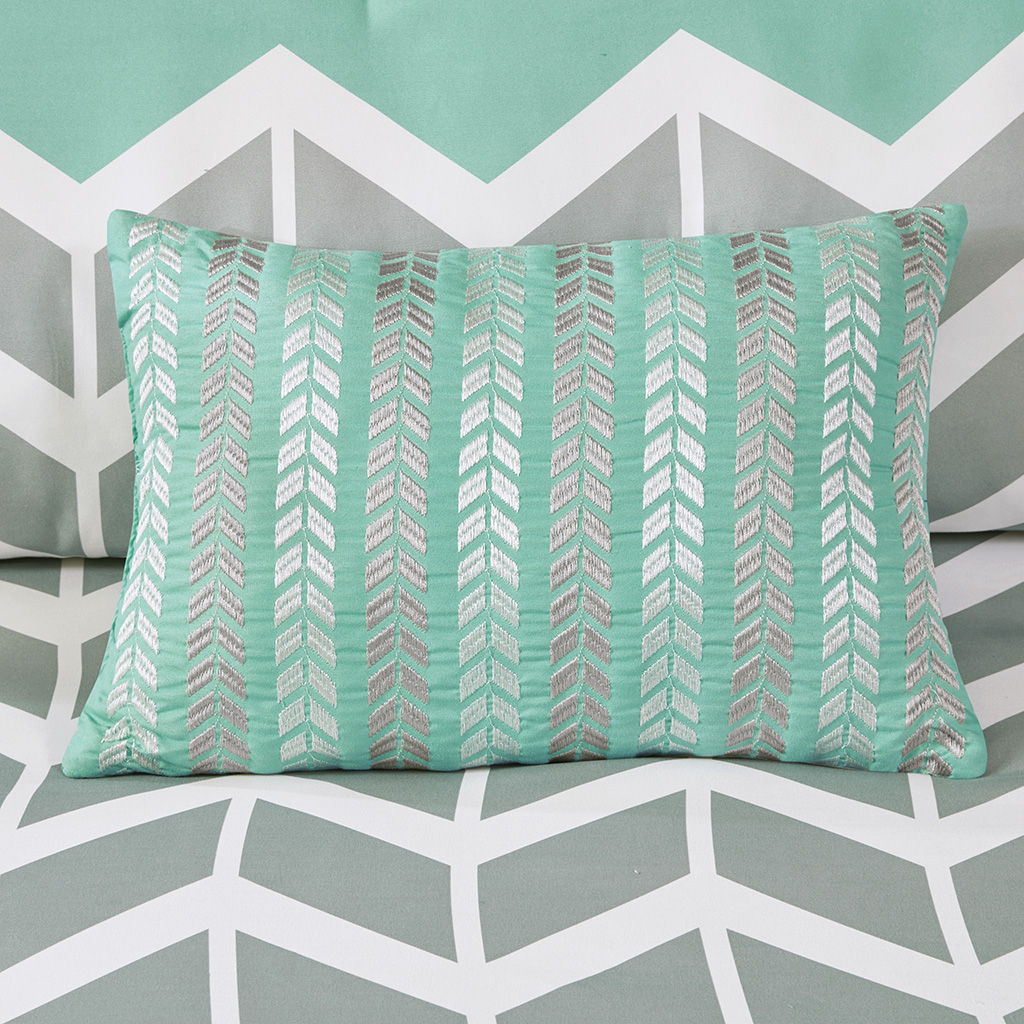 Nadia - Full Comforter Set - Aqua