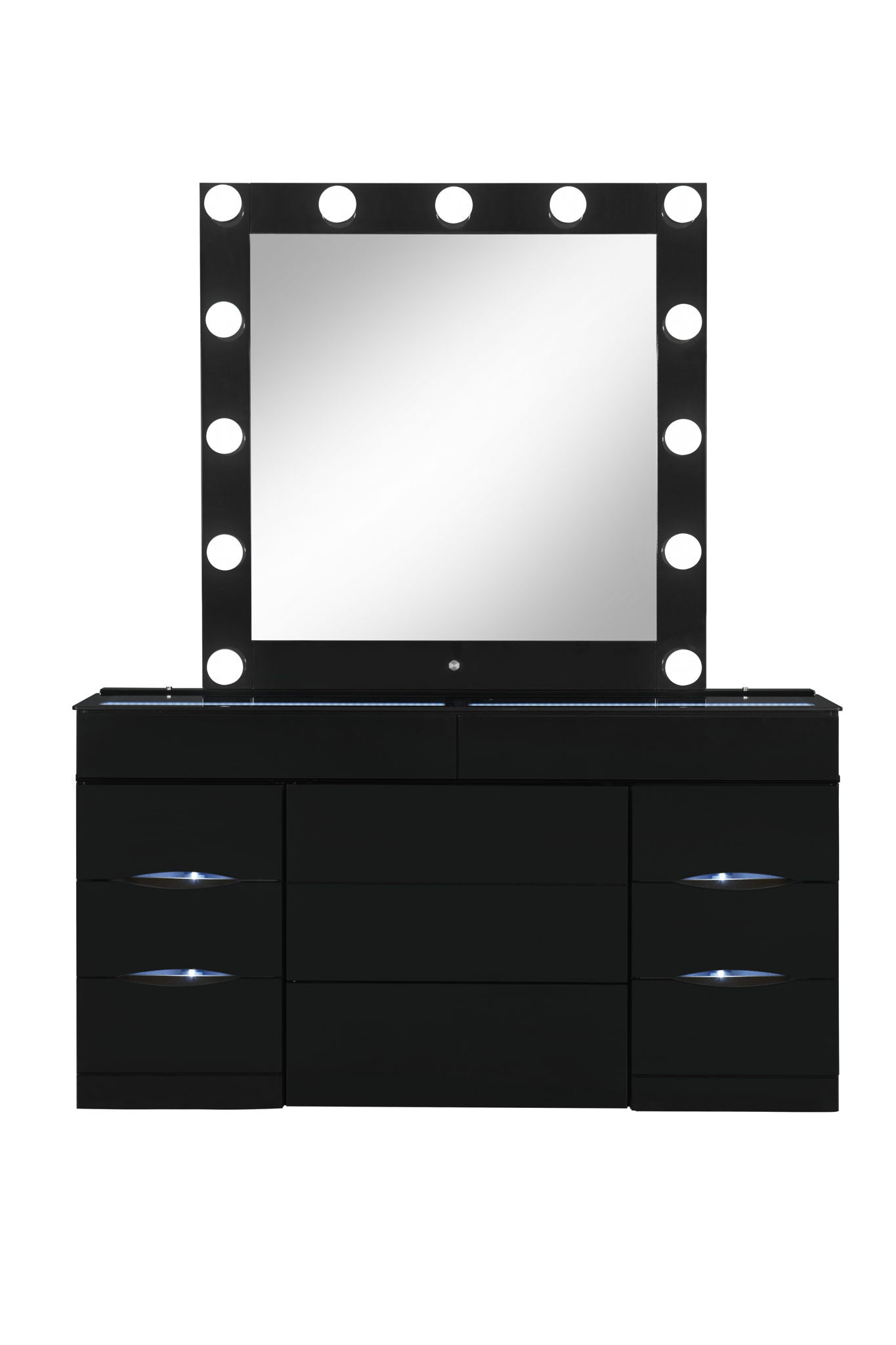 Ella - Mirror With LED - Black