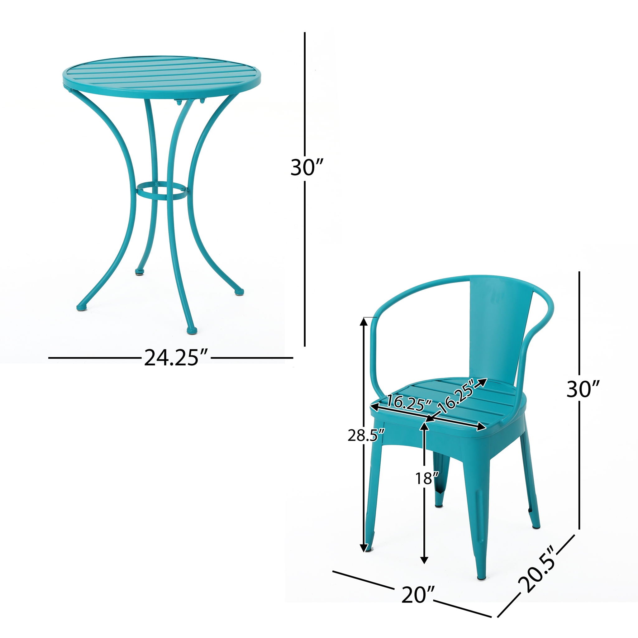 Colmar - 3 Piece Metal Set