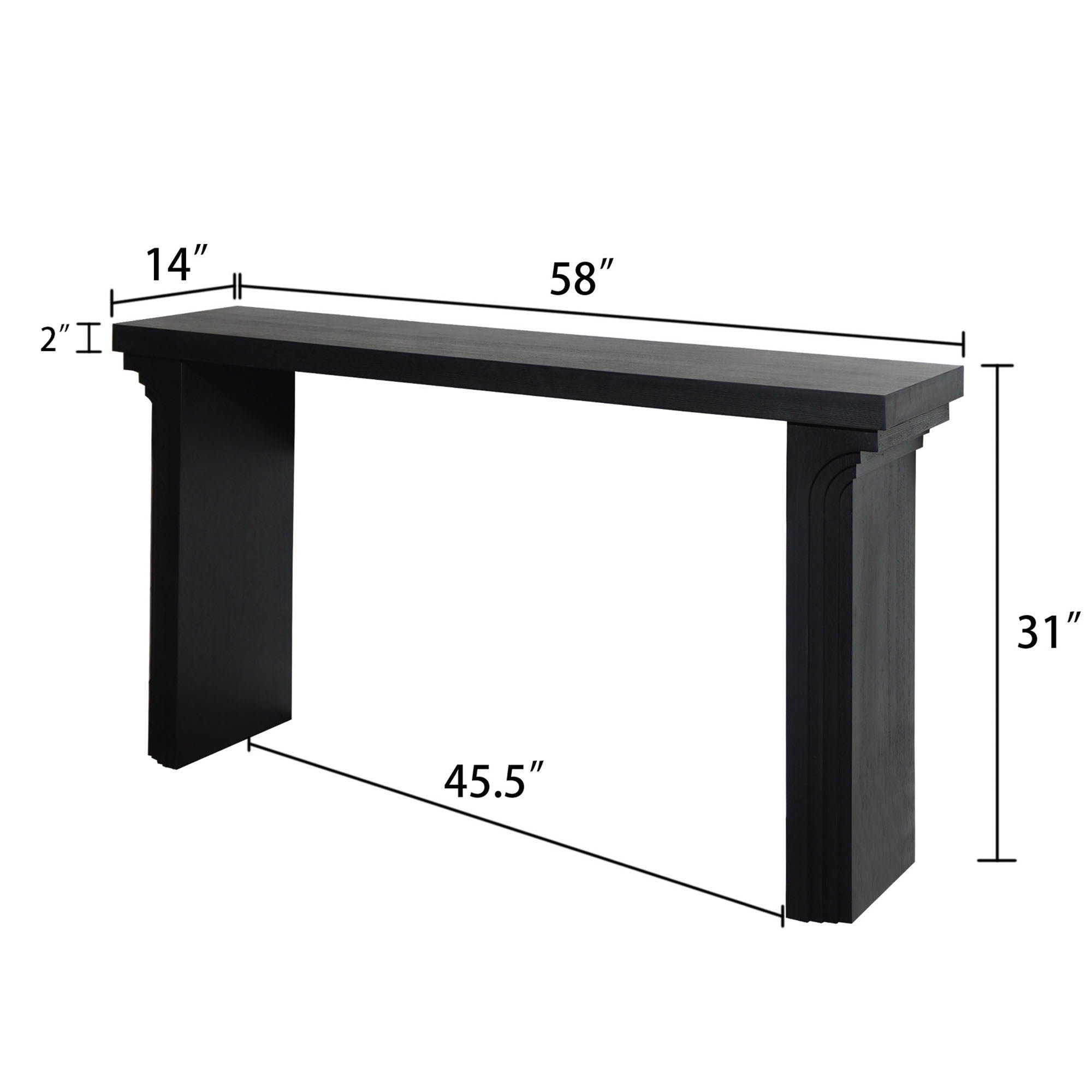 Console Table With Decorative Molding