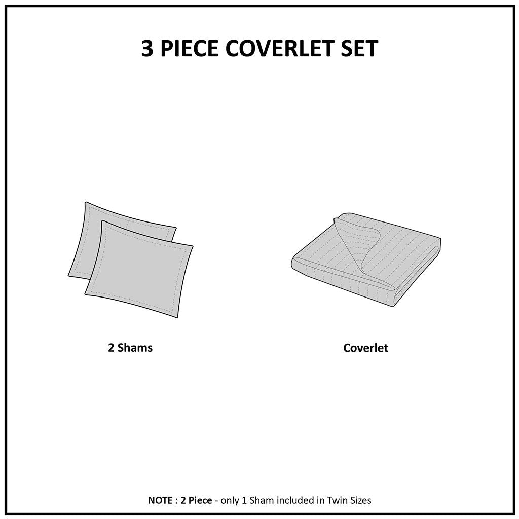 Keaton - 2 Piece Quilt Set - Black