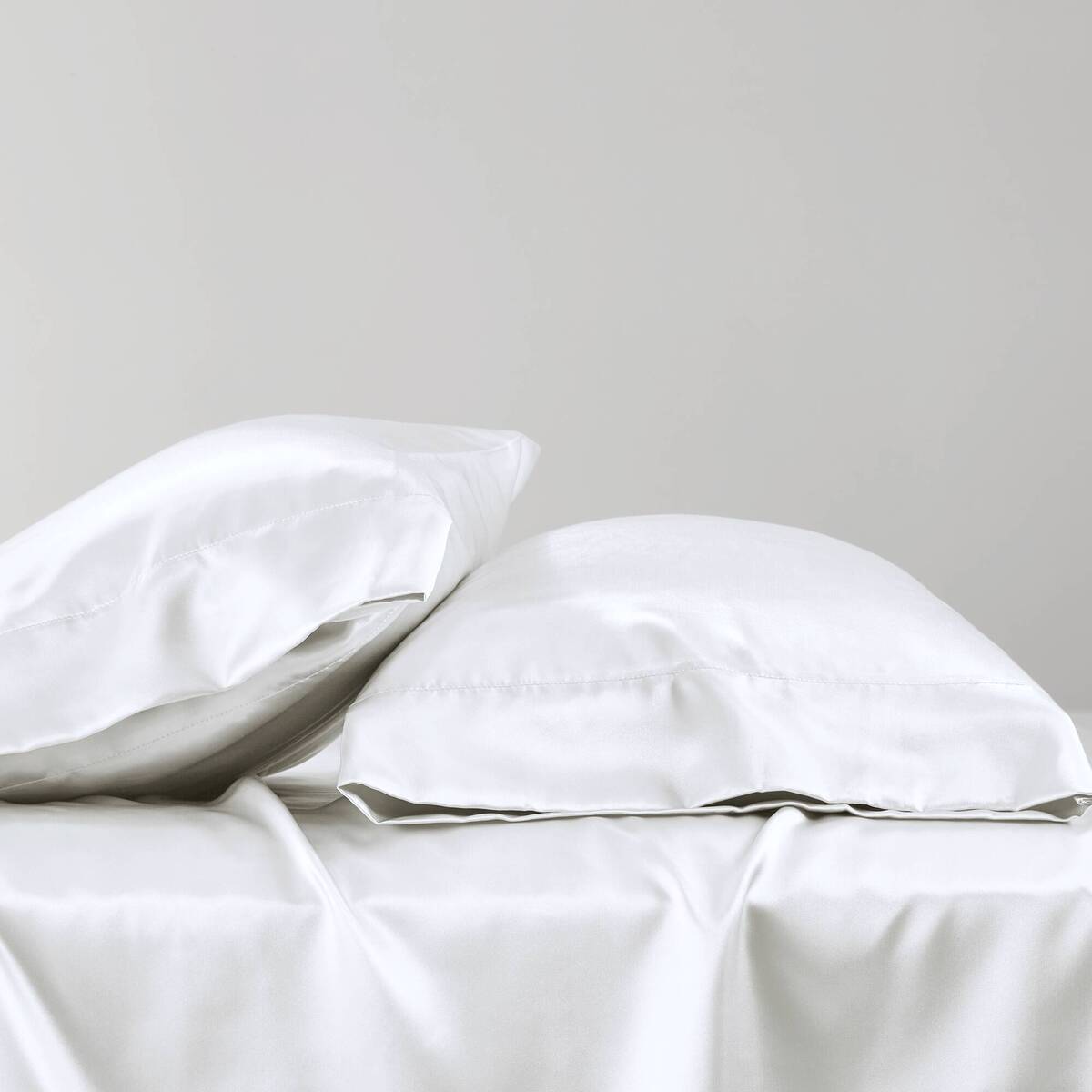 Satin - King Pillowcases (Set of 2) - White
