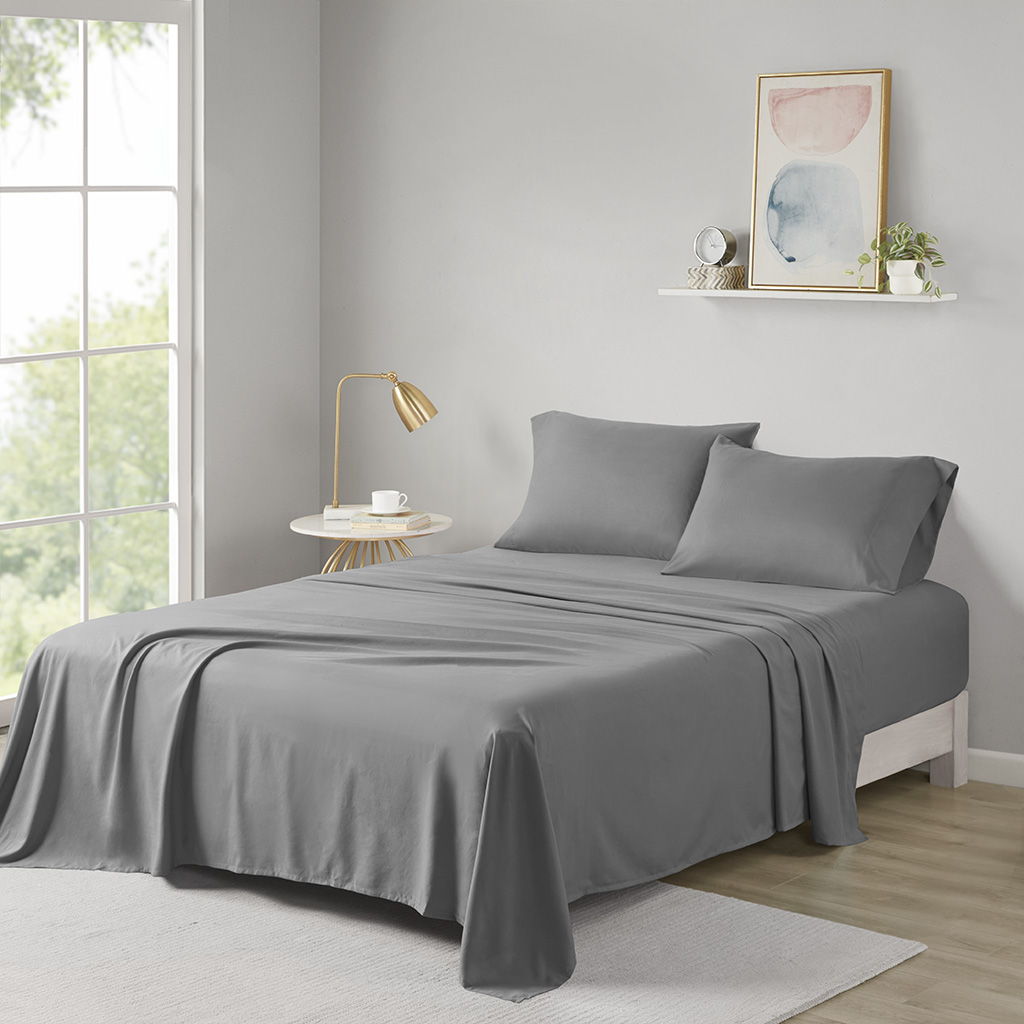 Microfiber - All Season Wrinkle Free Sheet Set - Charcoal