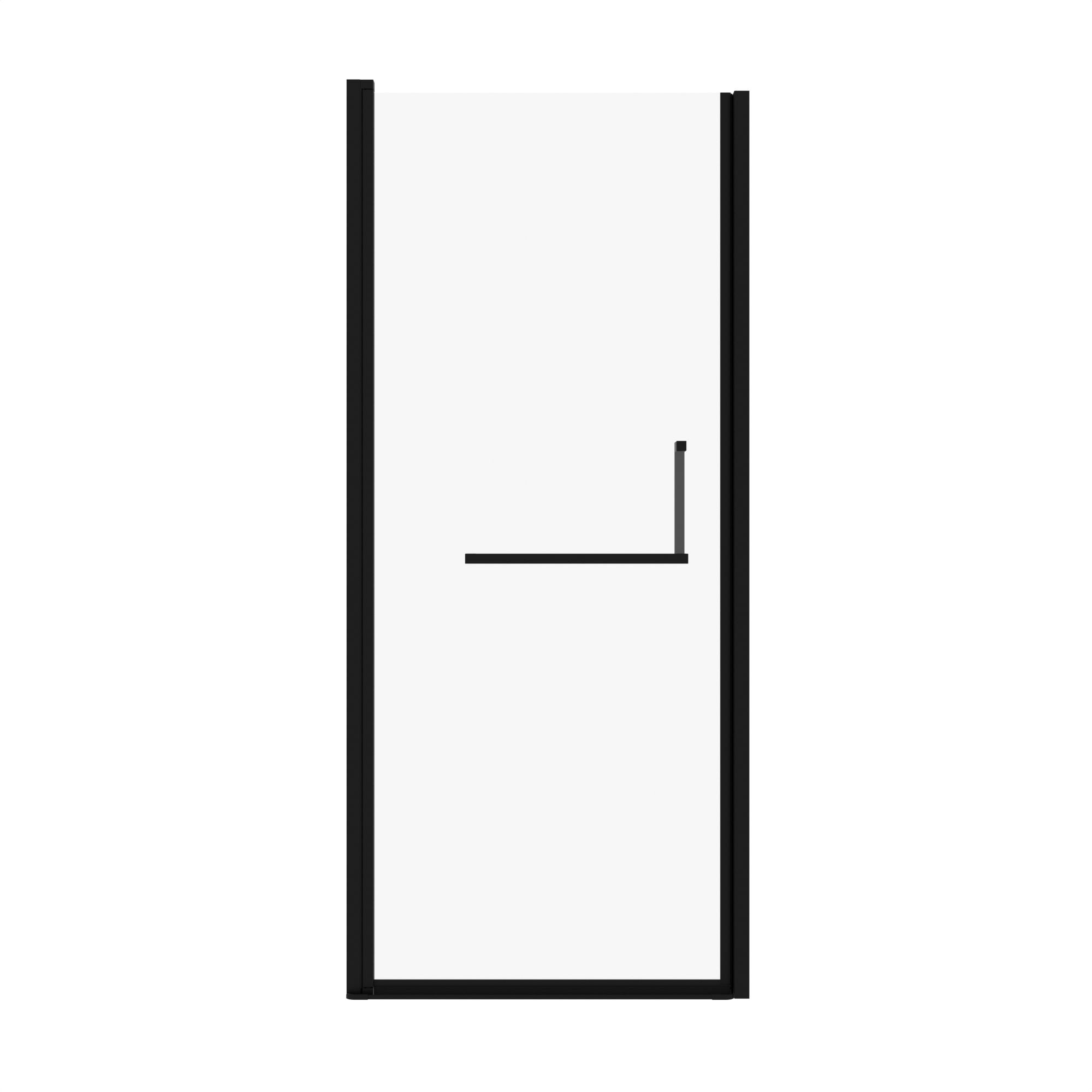 Semi-Frameless Pivot Shower Door With Adjustable Width, Reversible Installation