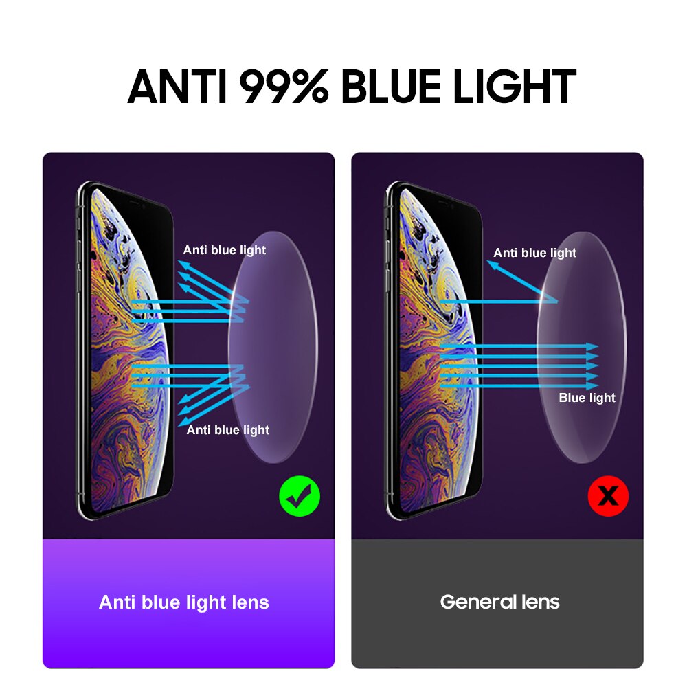 Retro Matte TR90 Anti Blue Light Glasses Men Office Computer Blocking Blue Women Square Eyeglasses Light Red Frame