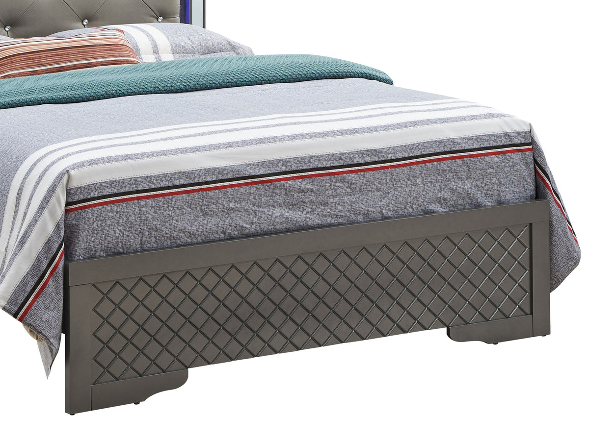 Verona - Full Bed - Metalic Black