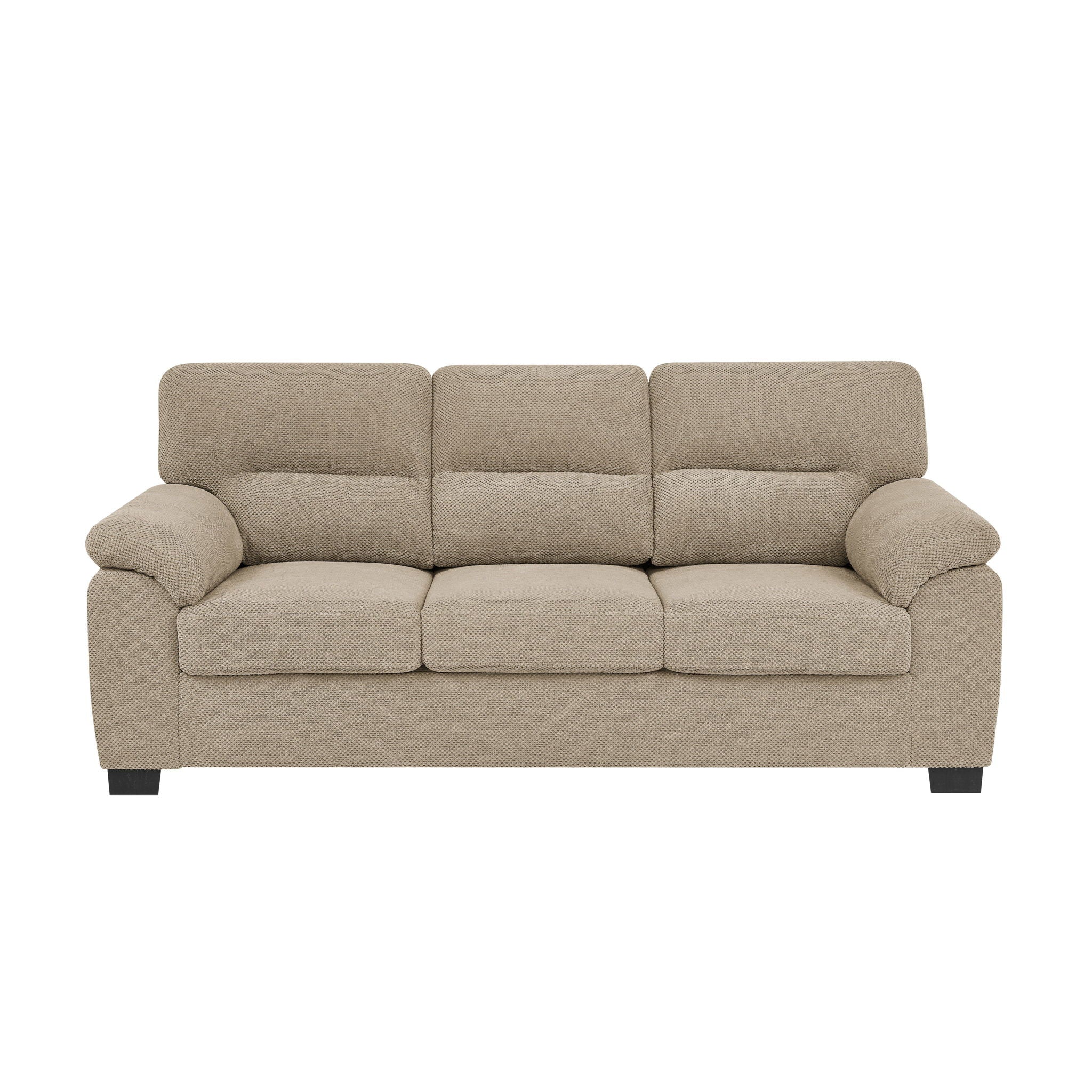 3 Seater Sofa With Padded Armrests And Triangular Leg