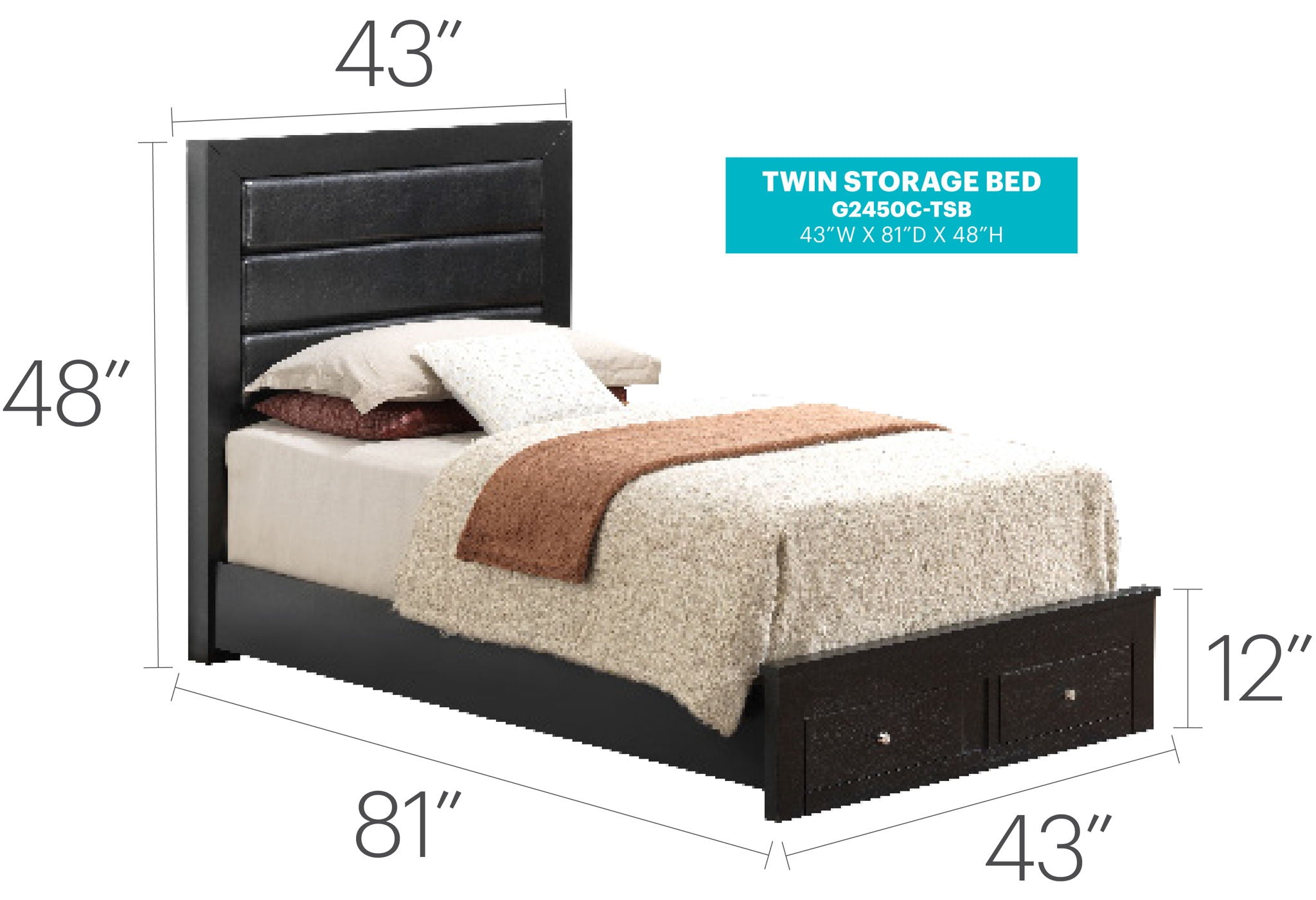 Elegant Storage Bed For Cozy Spaces