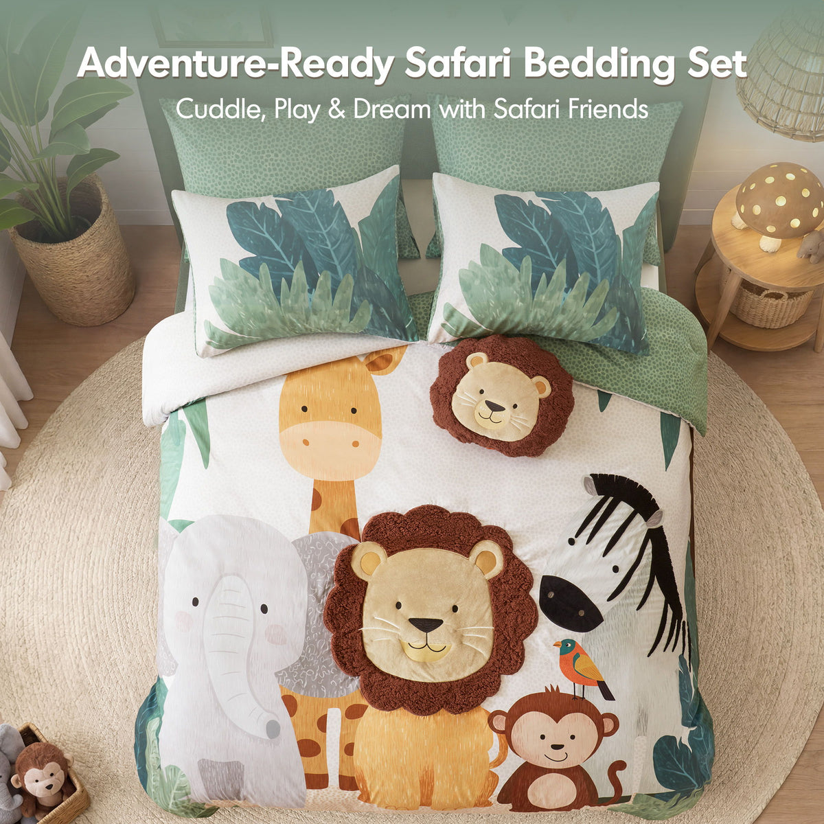 Safari - Queen Comforter Set - Green