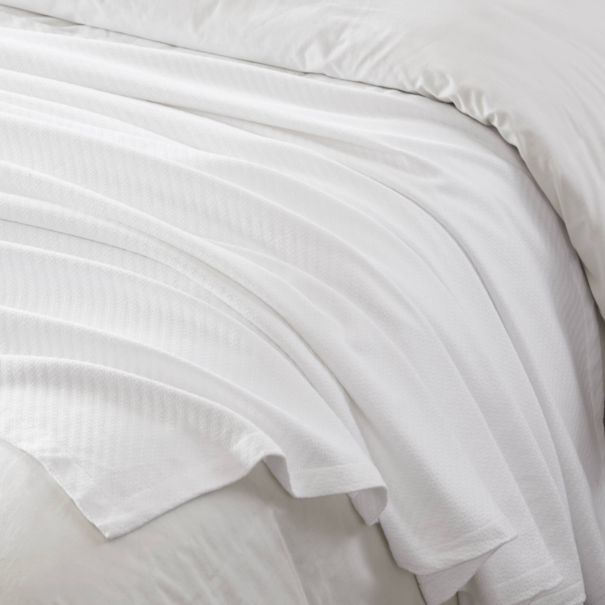 Liquid Cotton - Twin Blanket - White