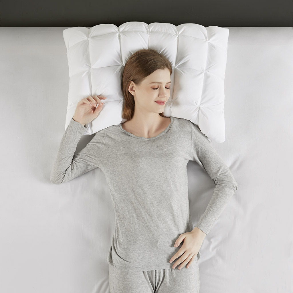 Stay Puffed - Overfilled Pillow Protector Single Piece - White