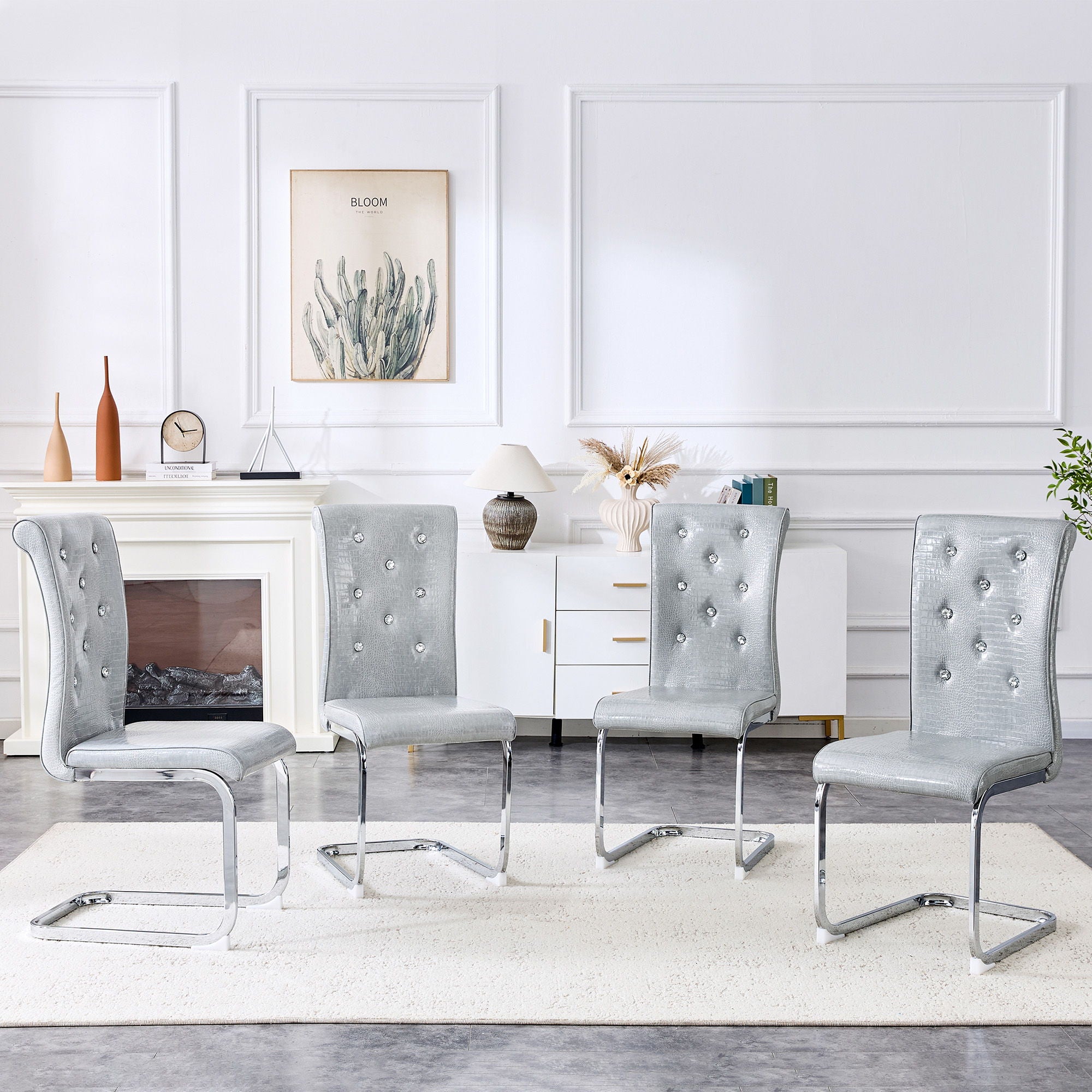 Elegant Design Upholstered Dining Chairs