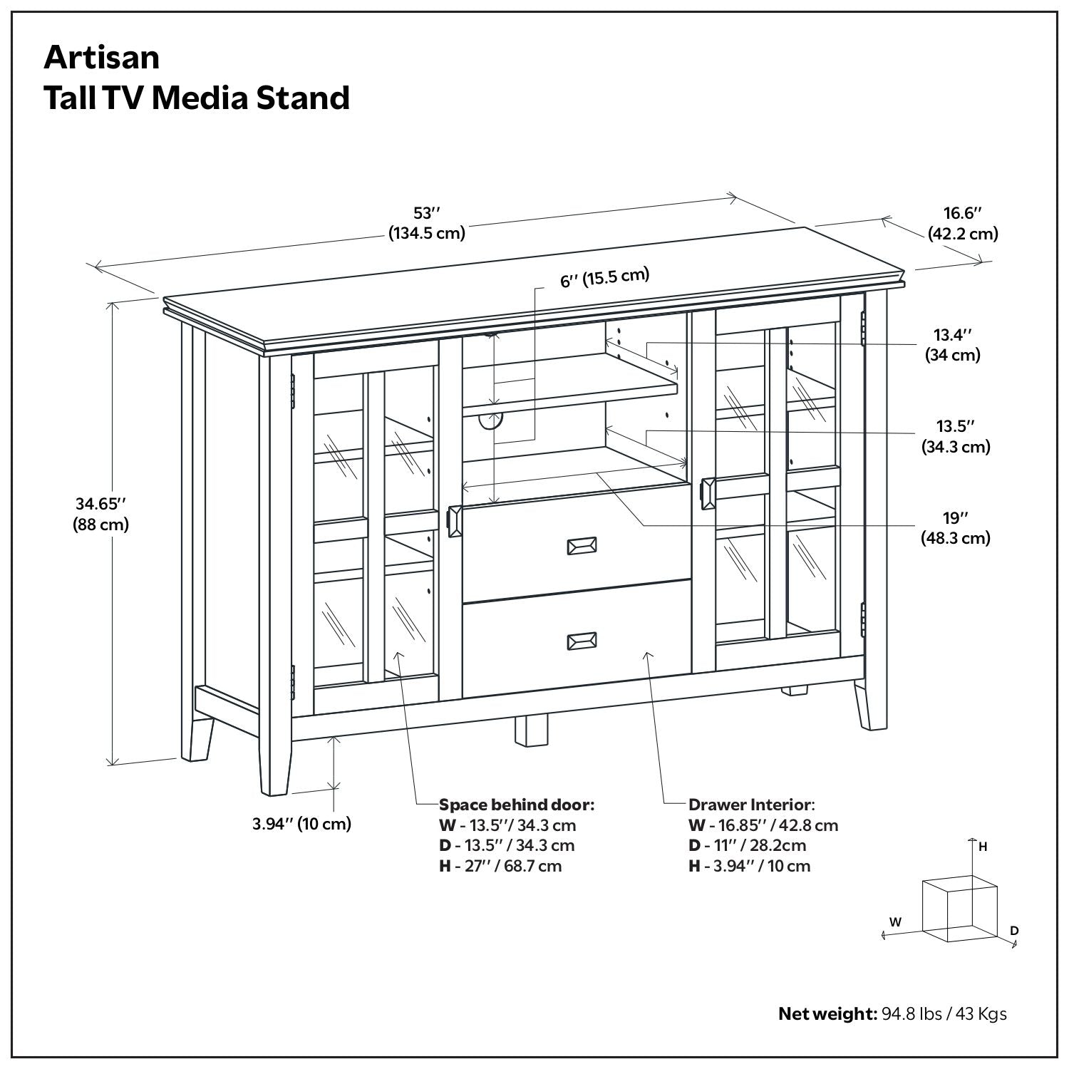 Artisan - TV Stand For TVs - Dark Brown