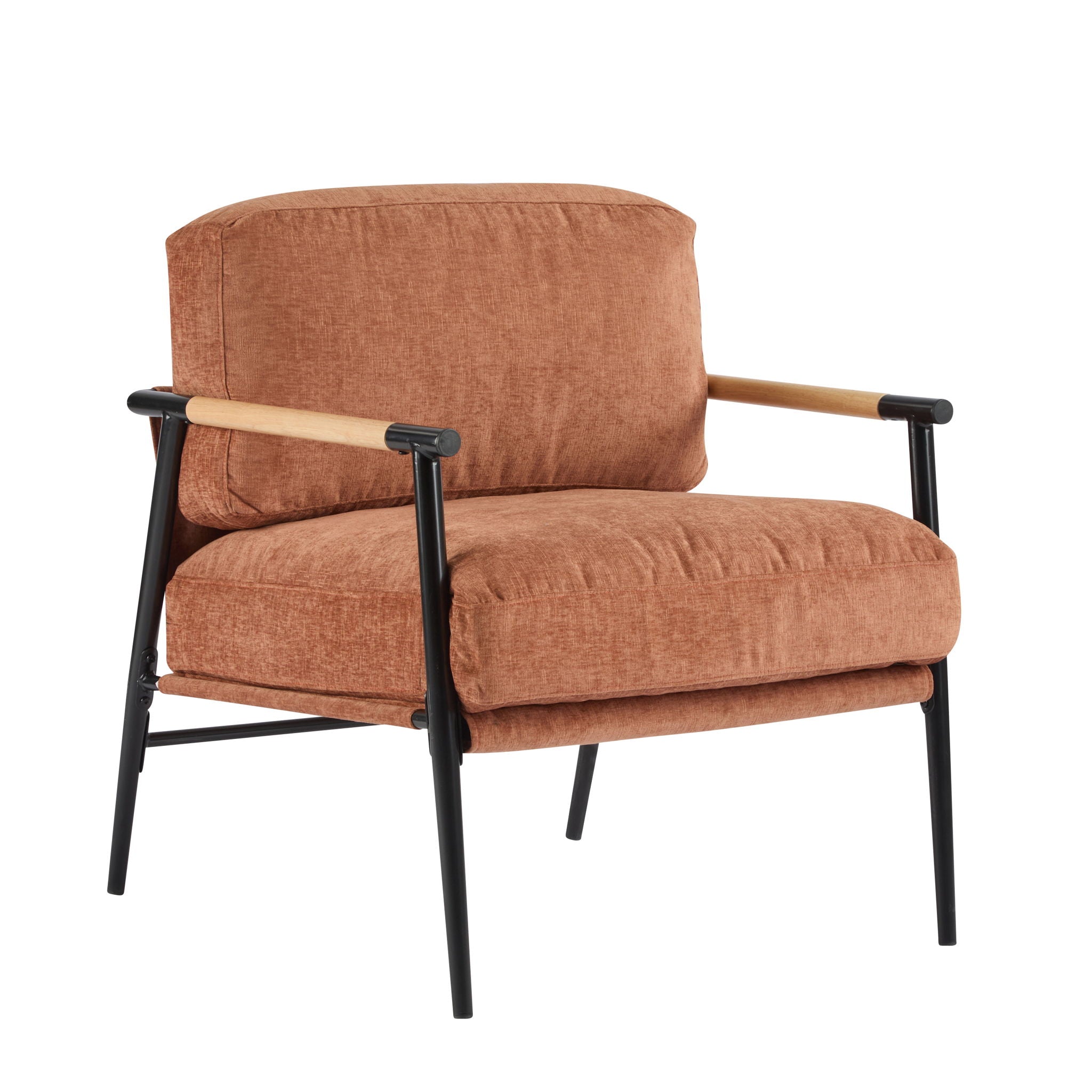 Modern Accent Chair With Cushions, Cozy Seating