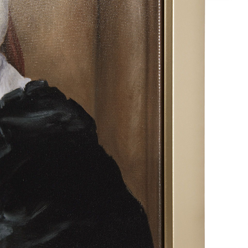 Pet Portrait - Captain's Guard Pug Framed Canvas Wall Art - Multi