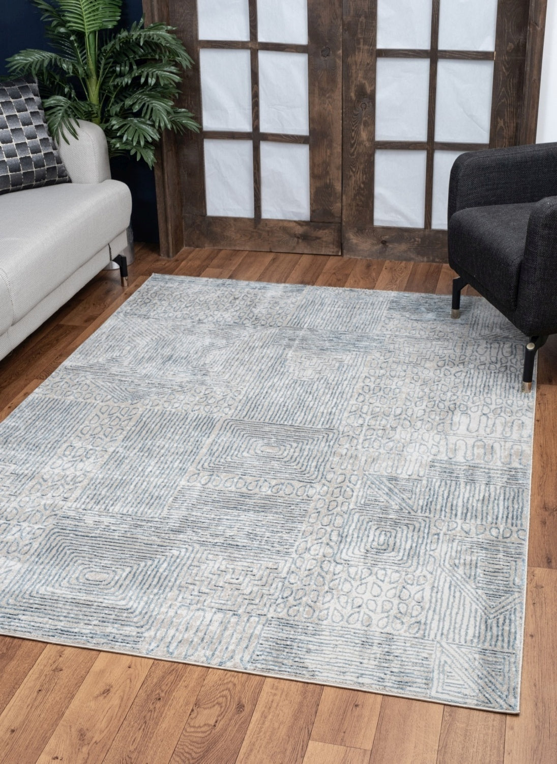 Elegance GC_CNC6009 Blue 7 ft. 10 in. x 10 ft. 3 in. Area Rug