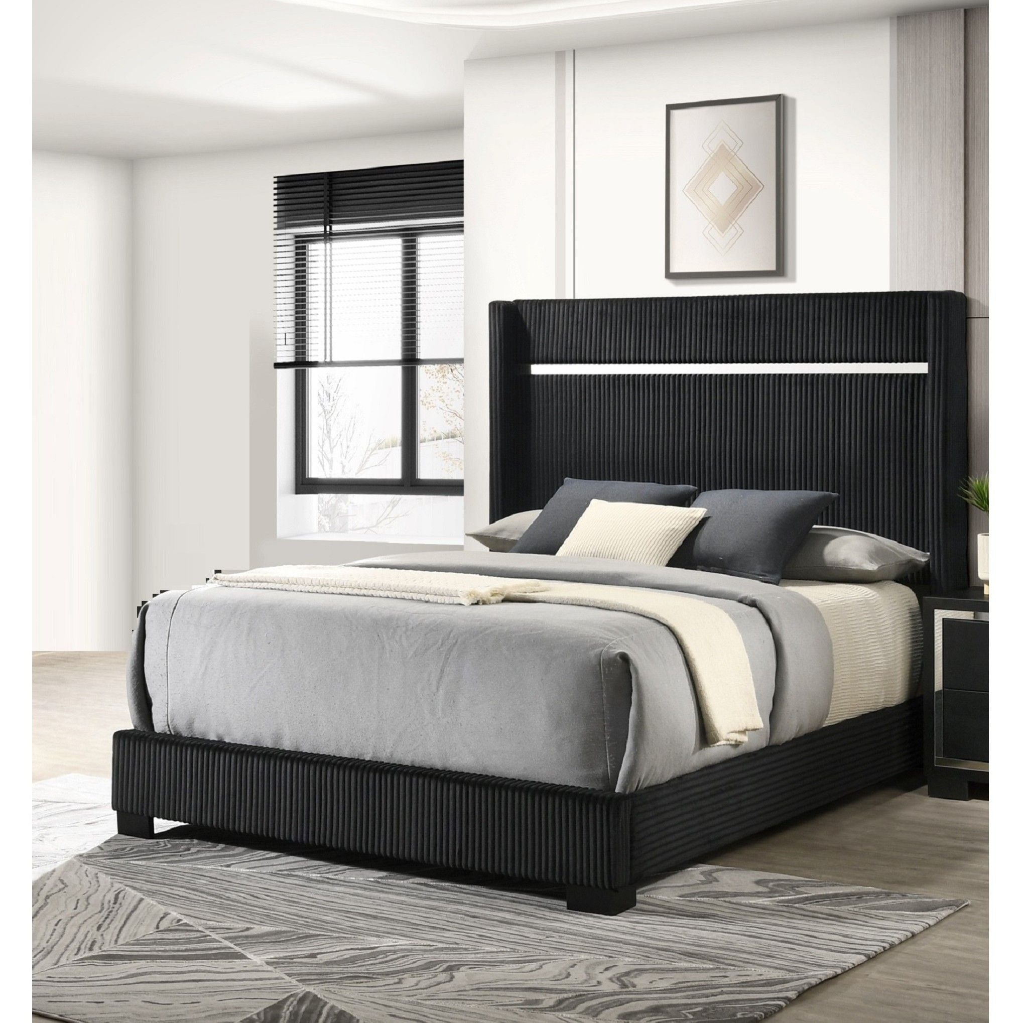 Contemporary Upholstered Bed