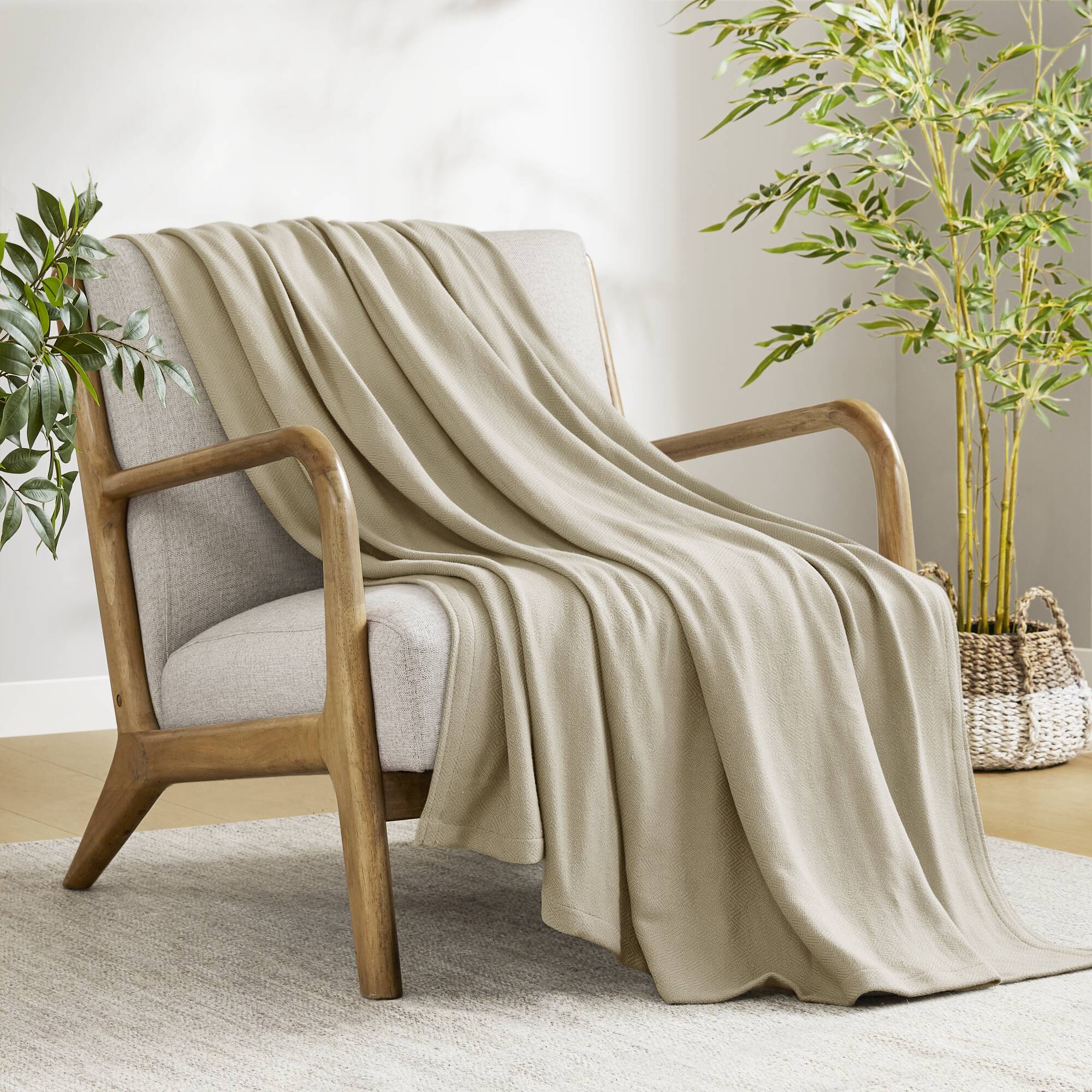 Bamboo Cotton - King Rayon From Blanket - Khaki