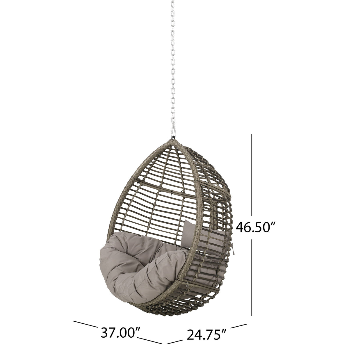 Morris Teardrop - Hanging Chair With Chain And Water Resistant Cushions