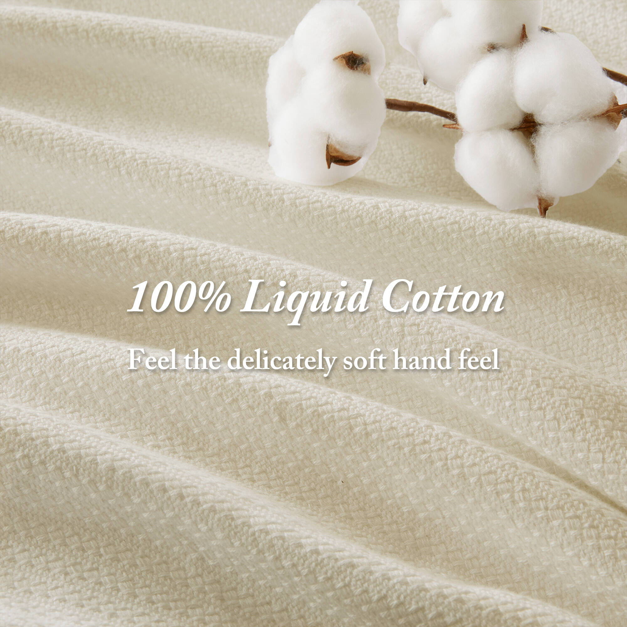 Liquid Cotton - King Blanket - Ivory