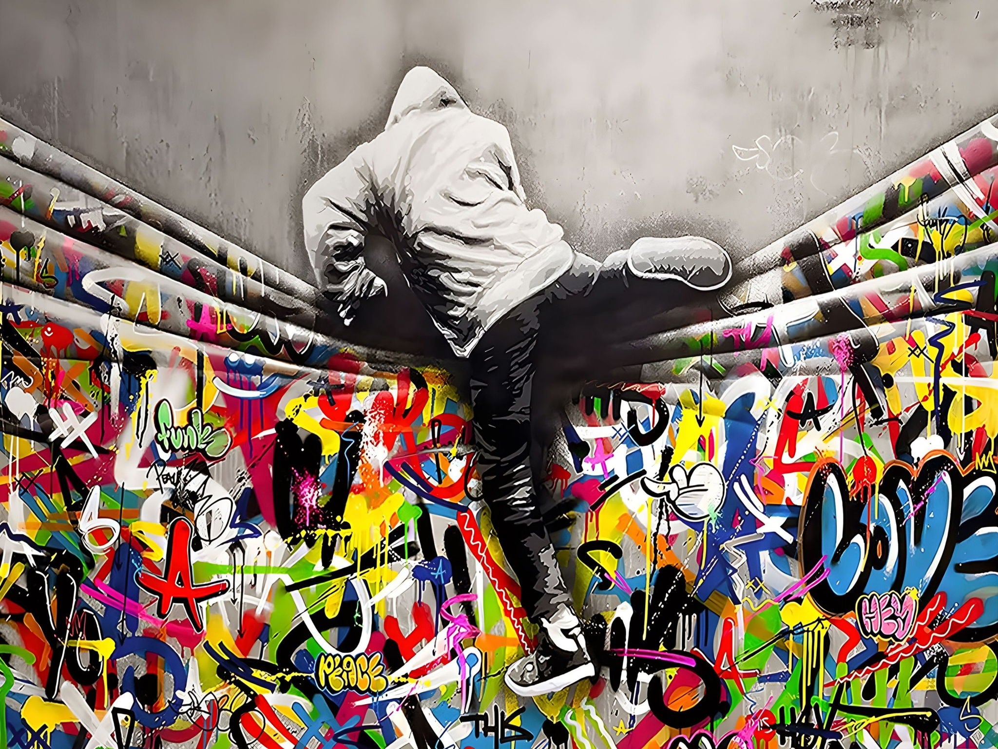 Urban Breaker - 36" x 48" Framed Wall Art - Gray