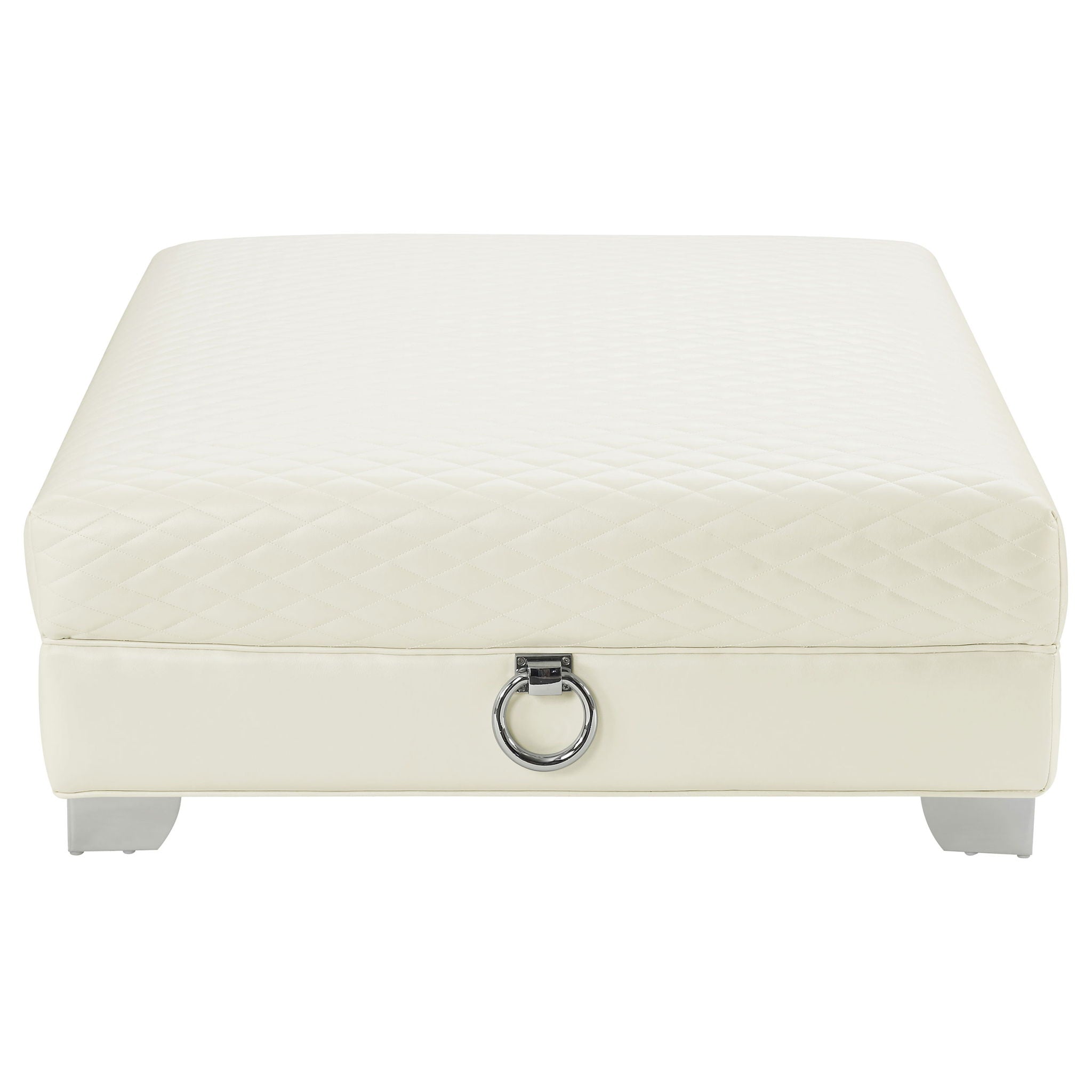 Cordelia - Square Ottoman - White