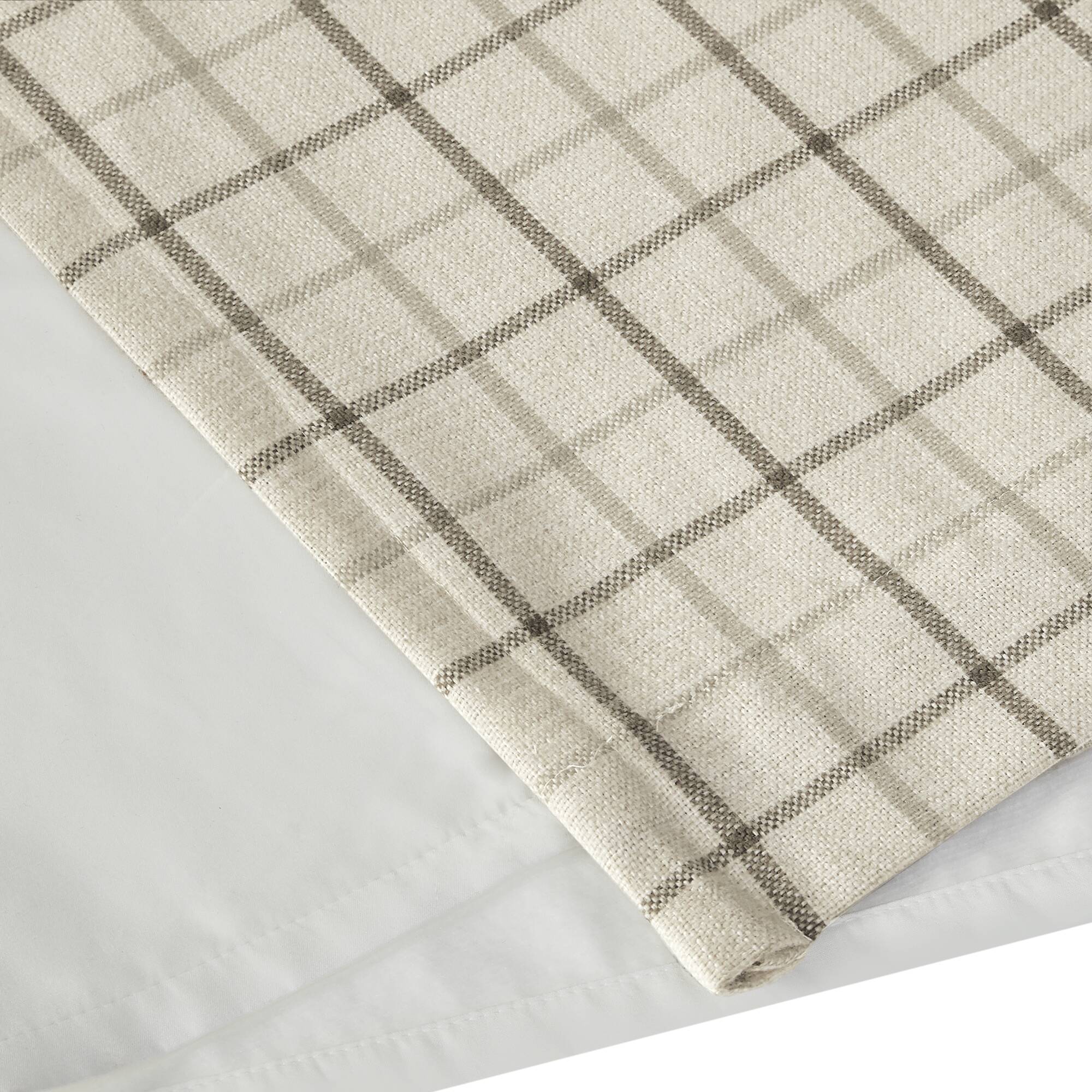 Anaheim - 84" Plaid Tab Top Panel - Natural