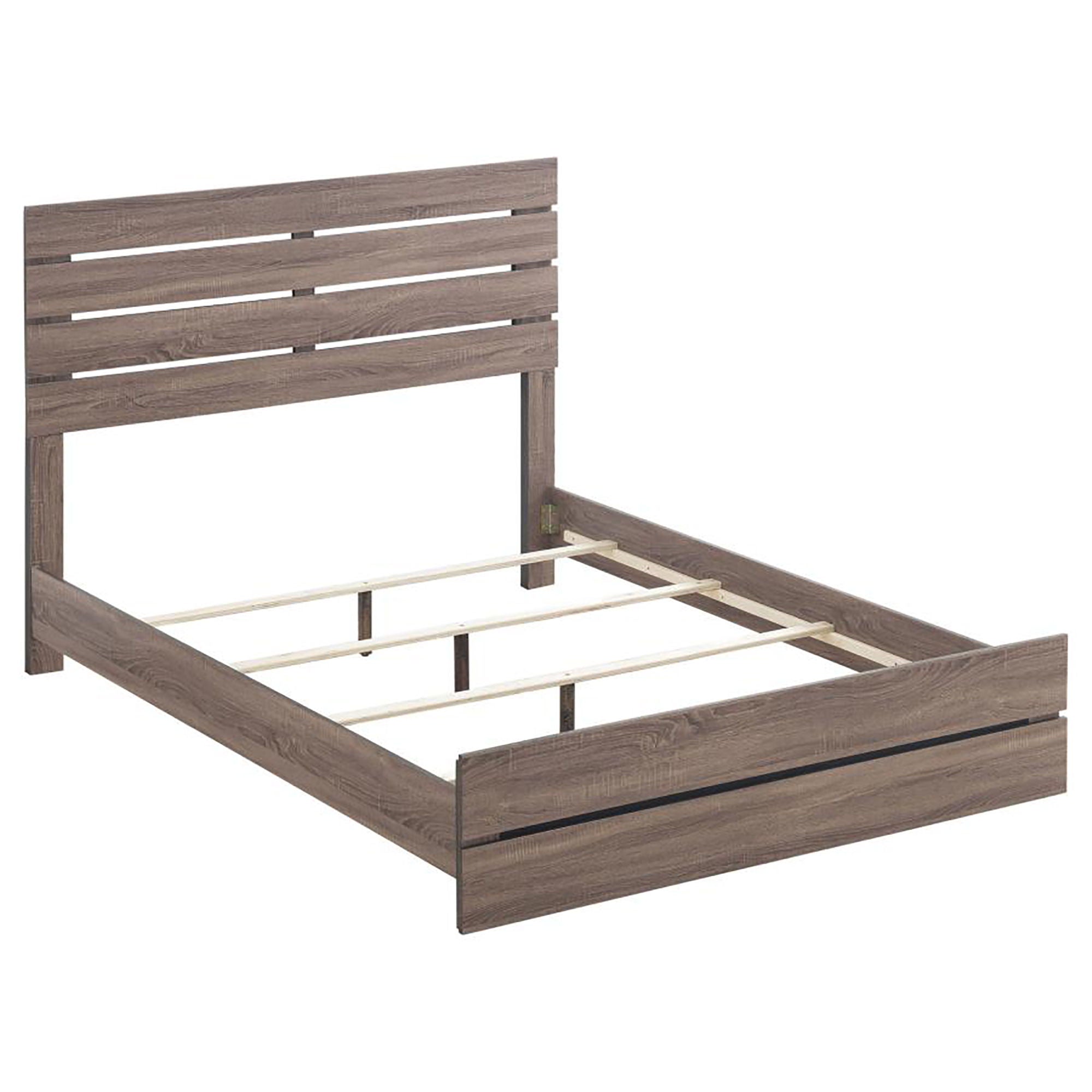 Slatted Headboard Panel Bed