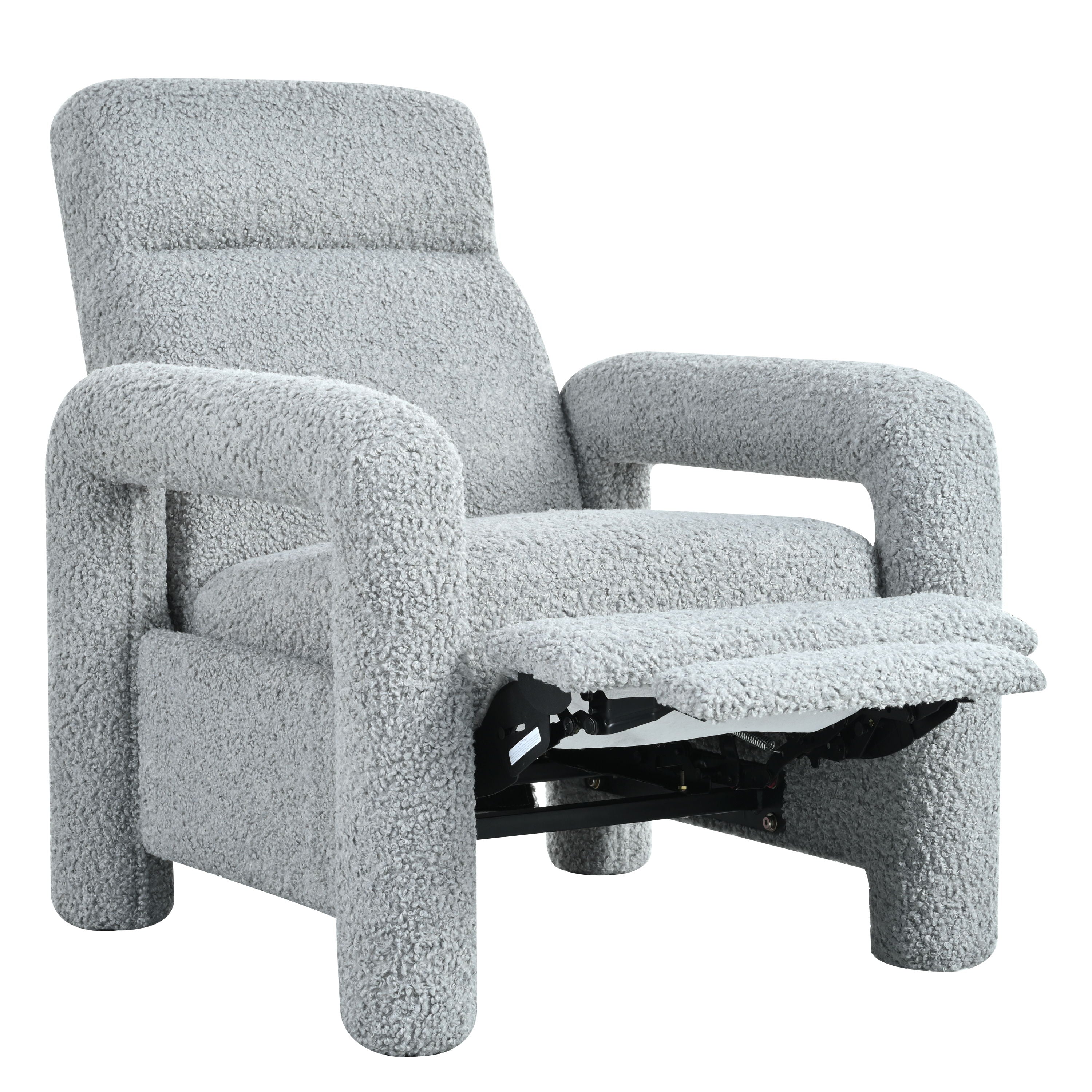 Push Back Recliner Armchair Upholstered Recliner Chair Single Sofa With Adjustable Backrest