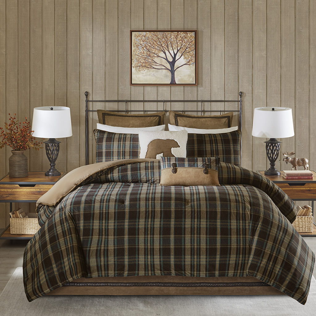 Hadley Plaid - Queen Oversized Cozy Spun Comforter Set - Multi