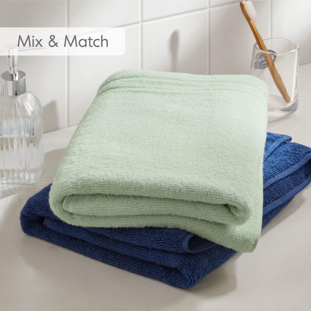 400GSM Essential Bundle Quick Dry 12 Piece Towel Set - Indigo