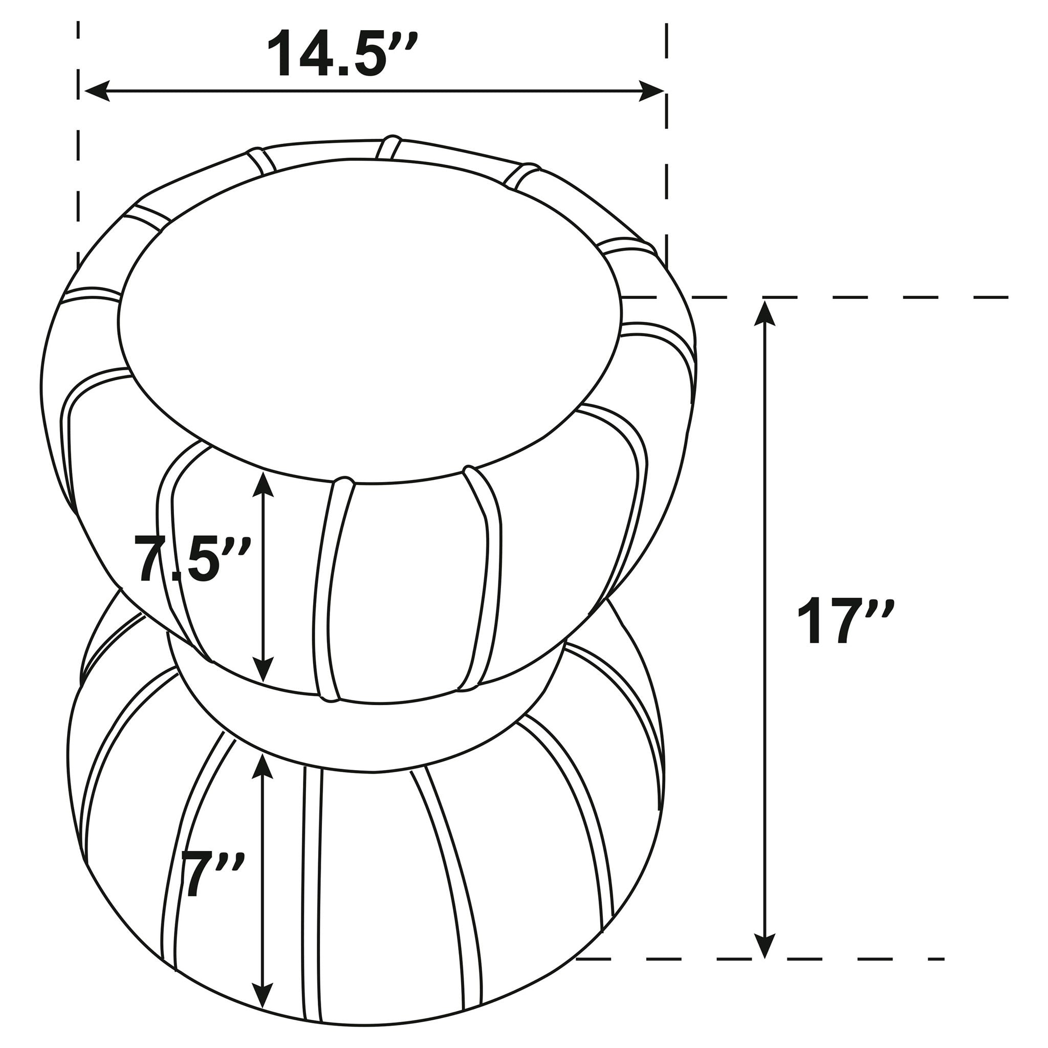 Inez - Round Upholstered Ottoman