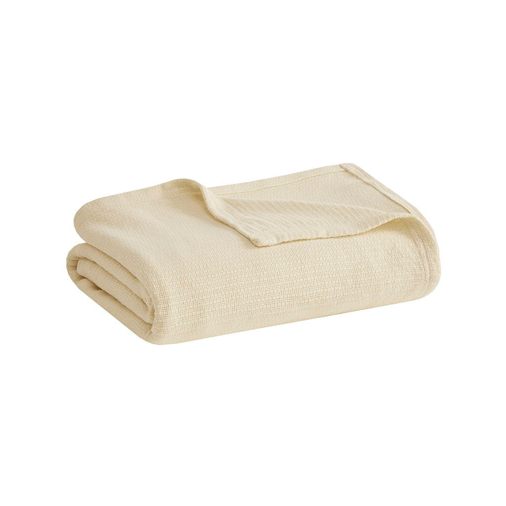 Freshspun Basketweave - King Blanket - Natural