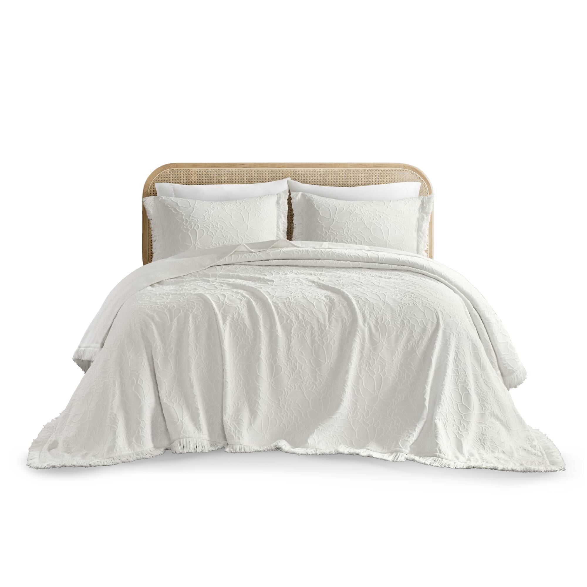 Willow - 3 Piece King Bedspread Set - White