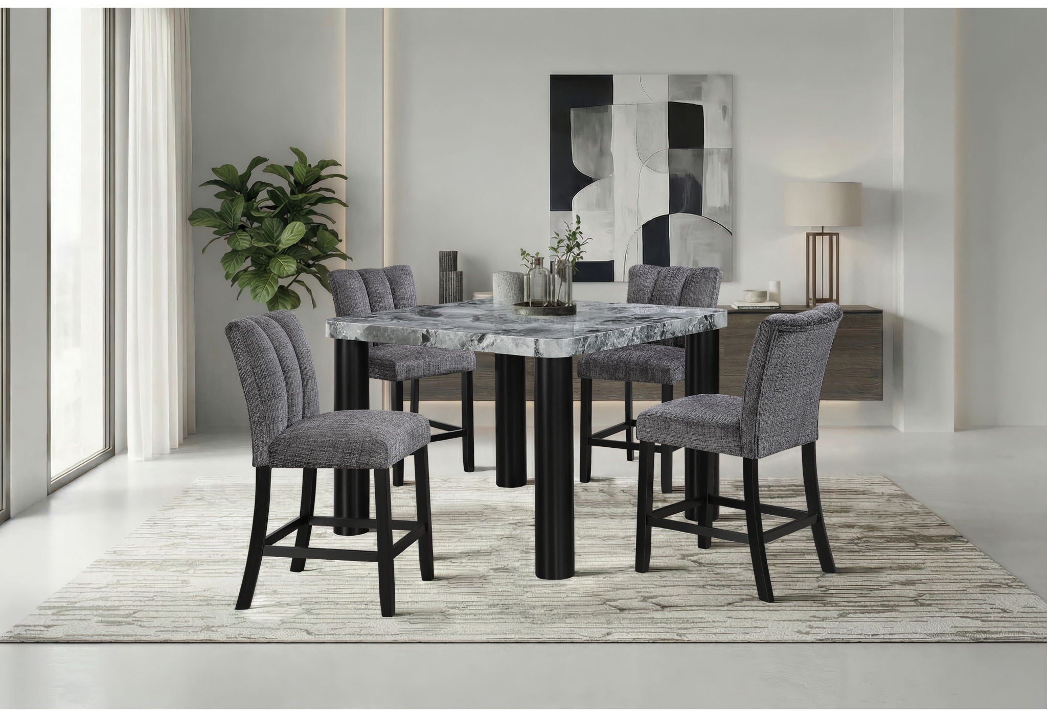 D5473BT - Bar Table Top - Black / Gray
