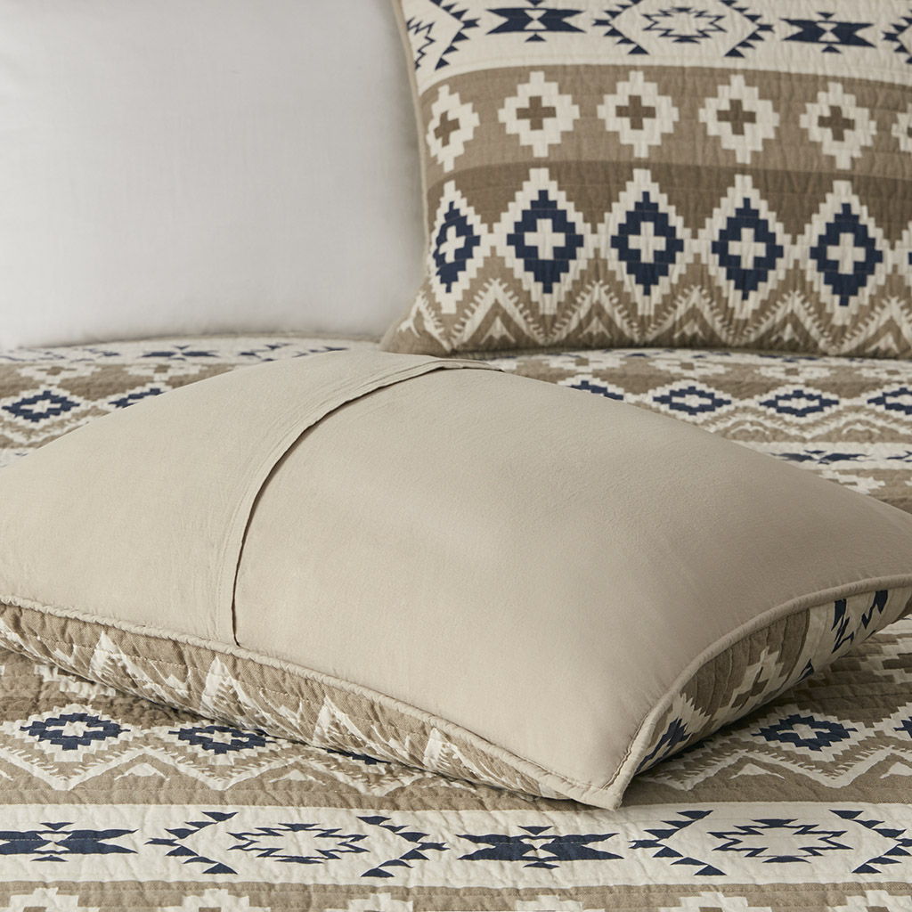 Montana - King Printed Oversized Quilt Mini Set - Tan