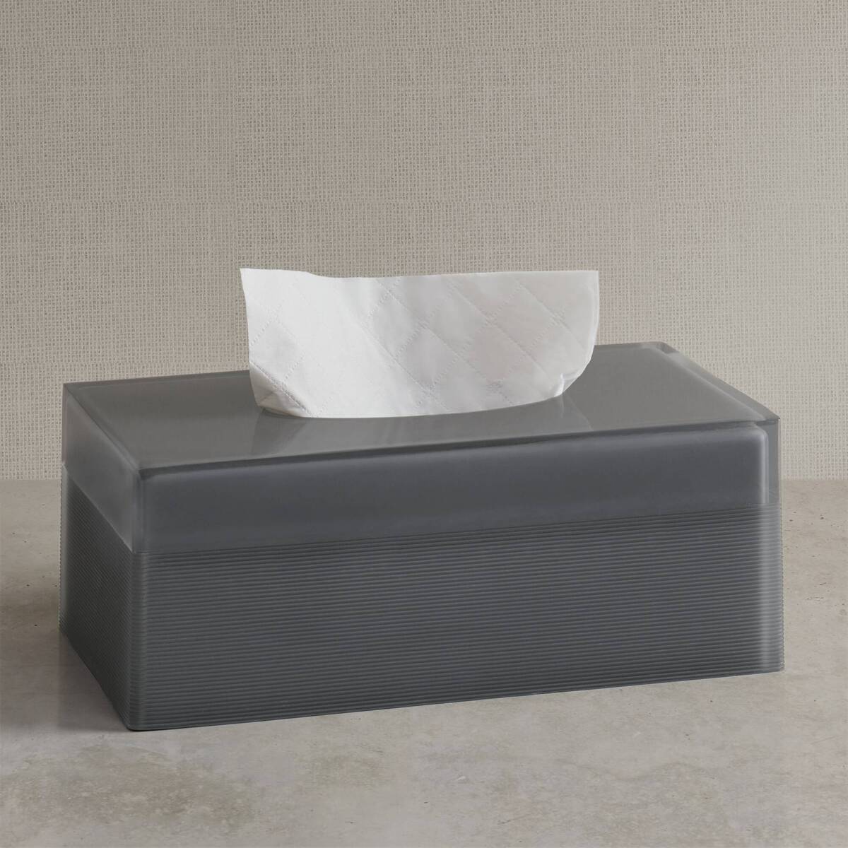 Clear Resin - Bath Accessories Set - Charcoal Mist