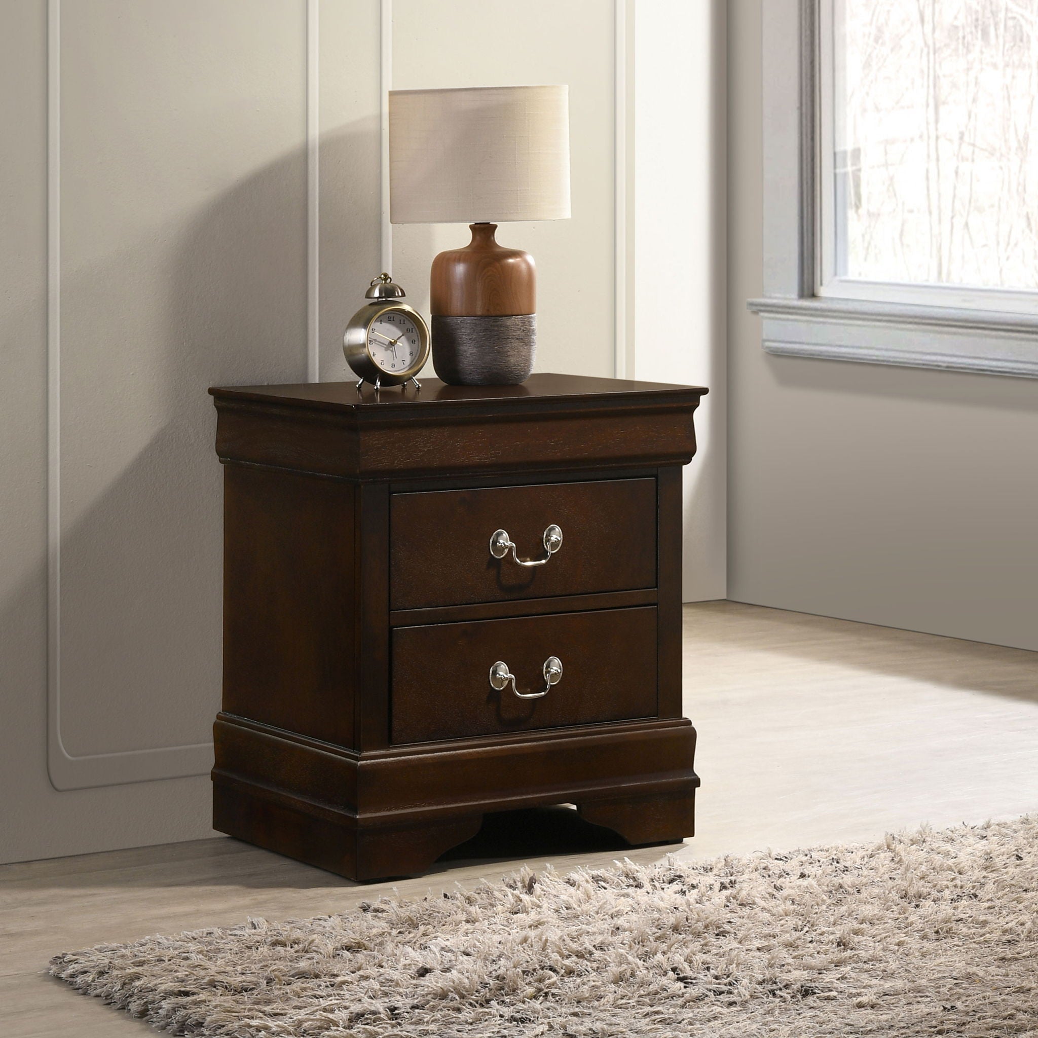 Demetra - 2 Drawer Nightstand - Cappuccino