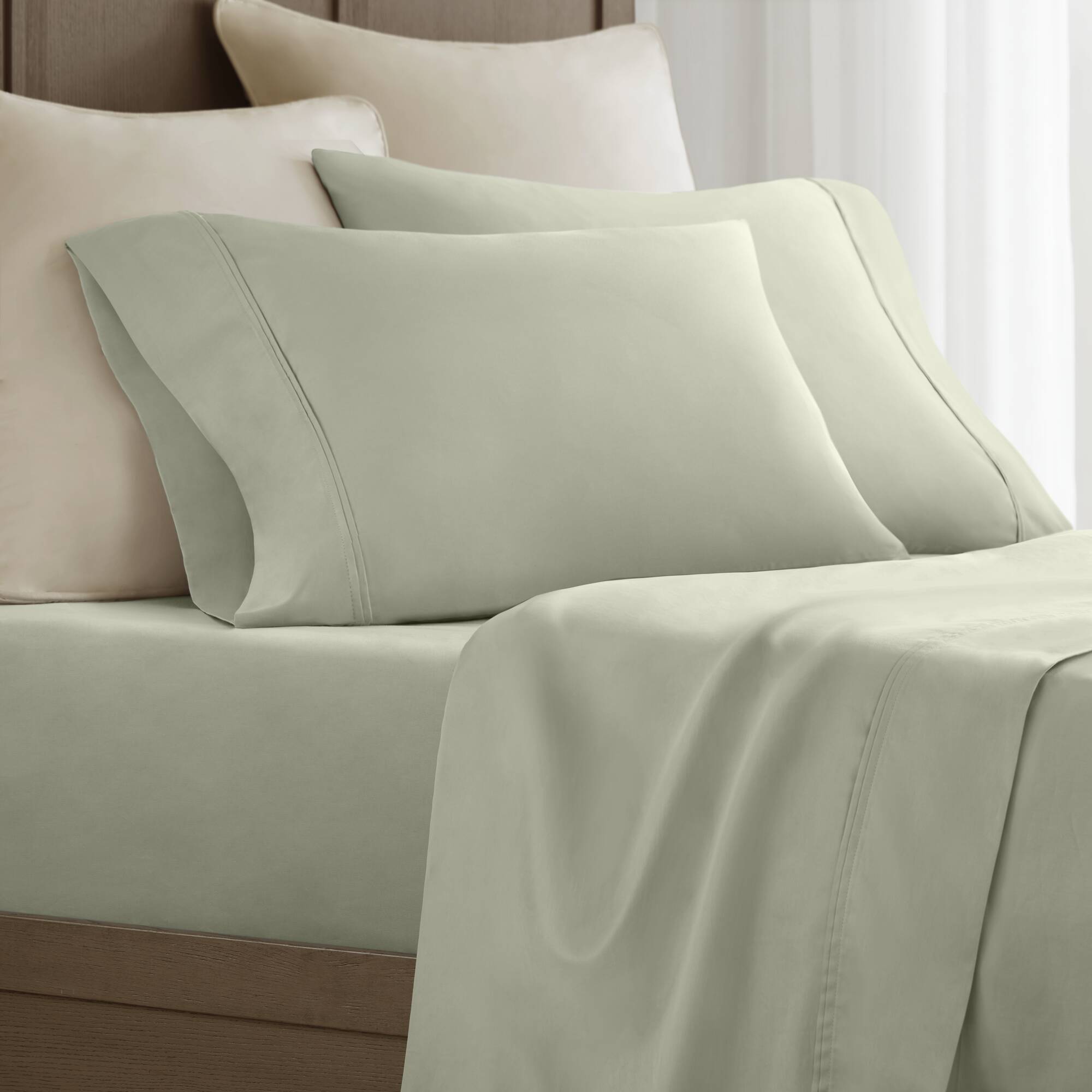 Standard Sateen Pillowcase Set - Sage