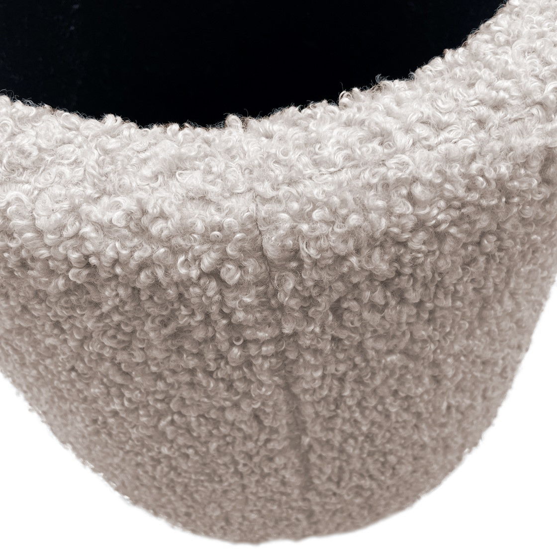 Tara - Round Storage Ottoman - Beige