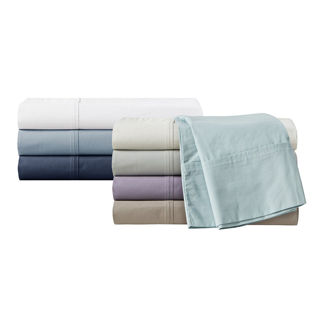 Peached Percale - Sheet Set - Gray