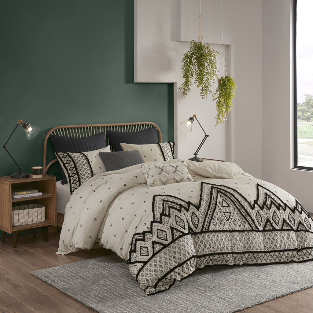 Marta - 3 Piece Blended Duvet Cover Set - Natural