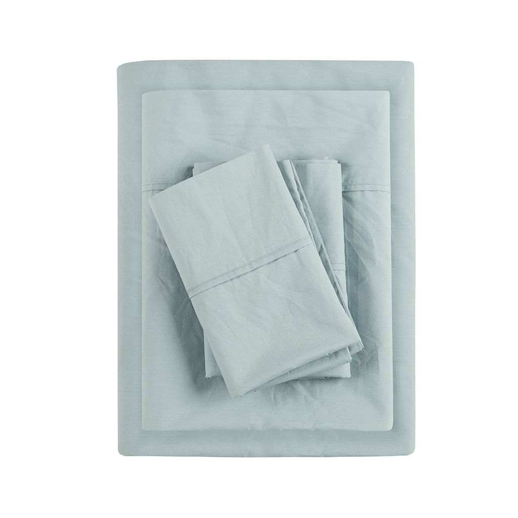 Peached Percale - Sheet Set - Aqua